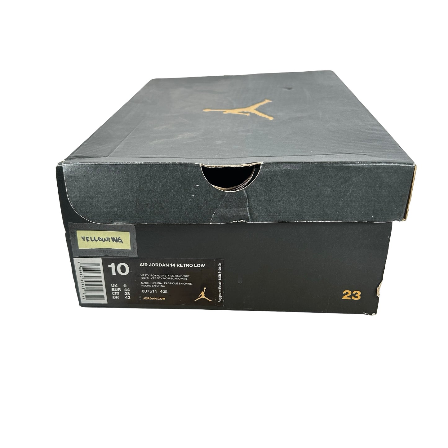 807511 405 Jordan 14 Retro Low Laney (2015) - 10 M (Yellowing)