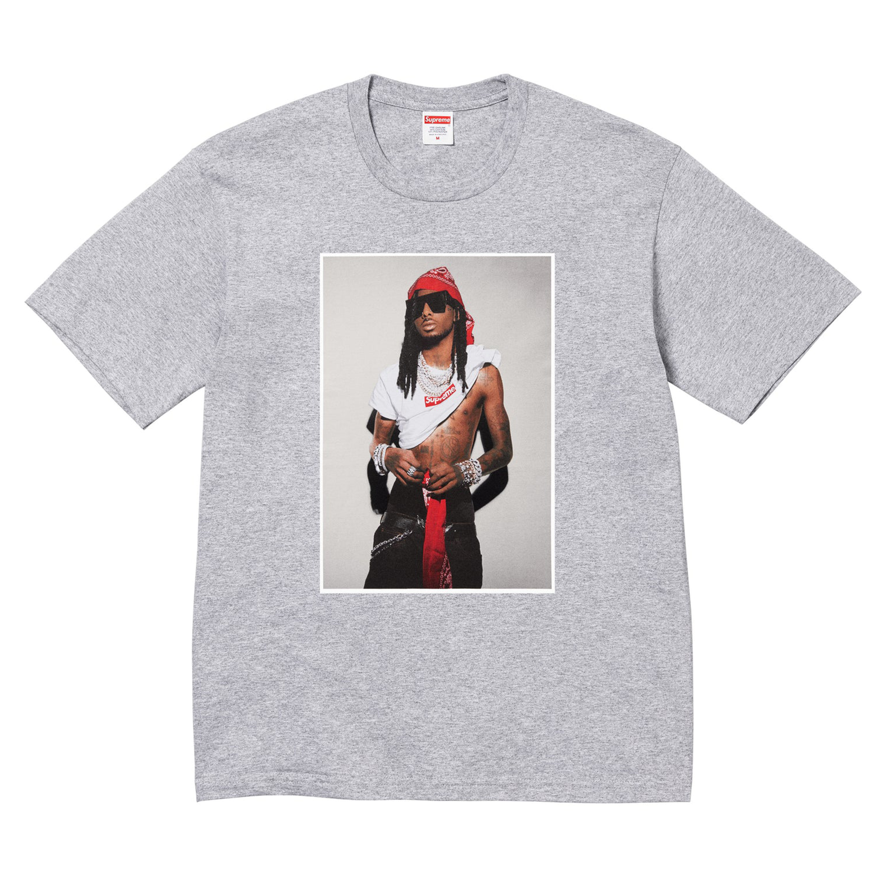 Supreme Playboi Carti Tee Grey – DISTRICT ONE NY