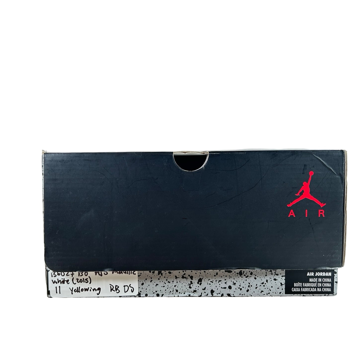 136027 130 Jordan 5 Retro Metallic White (2015) - 11 M (Yellowing) (Replace Box)