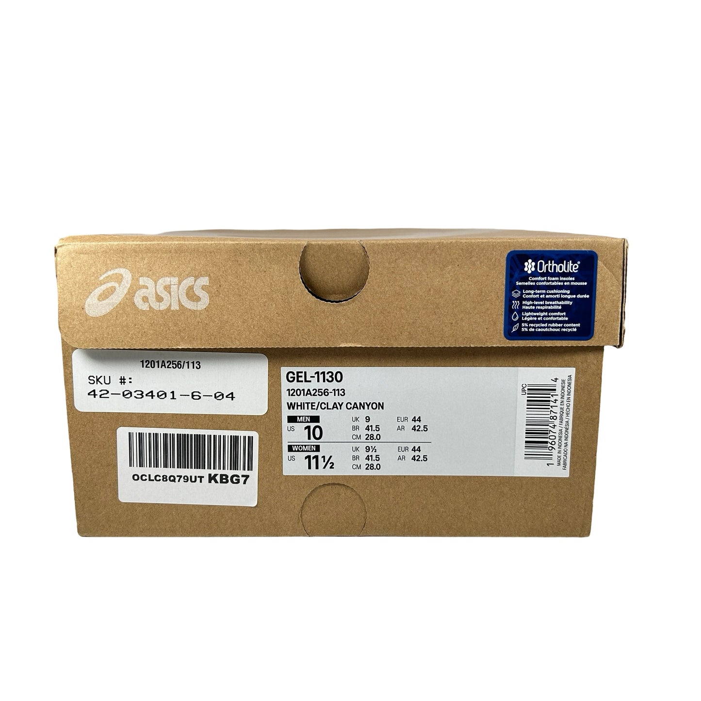 1201A256 113 ASICS Gel-1130 Cañón Arcilla Blanca