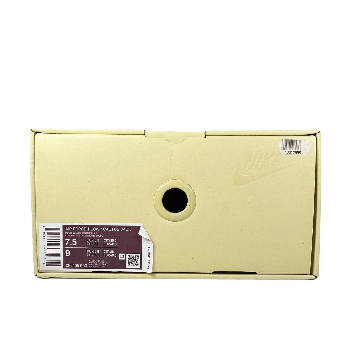 CN2405 900 AF1 Gato bajo Travis Scott Cactus