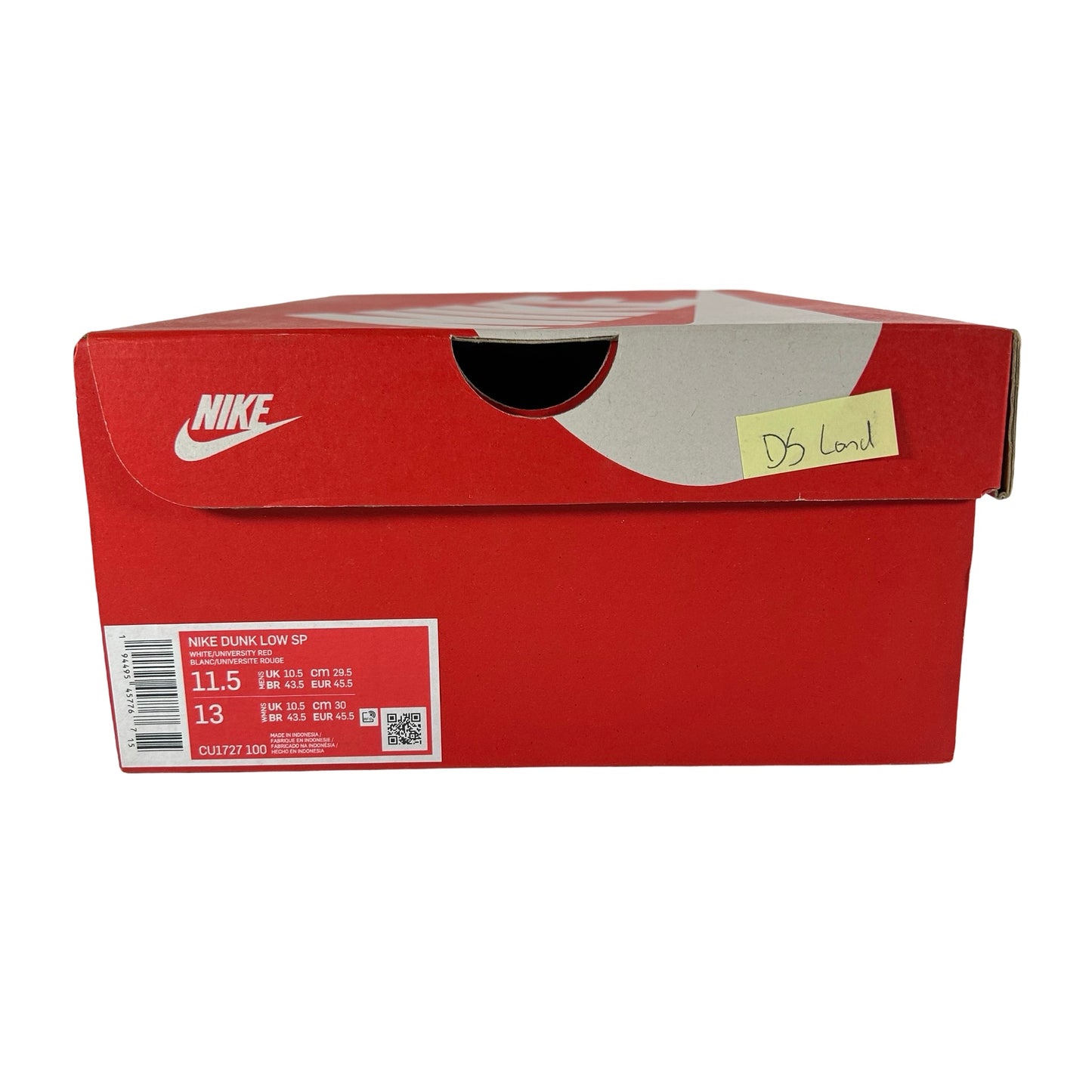 CU1727 100 Dunk Low Rojo Universitario