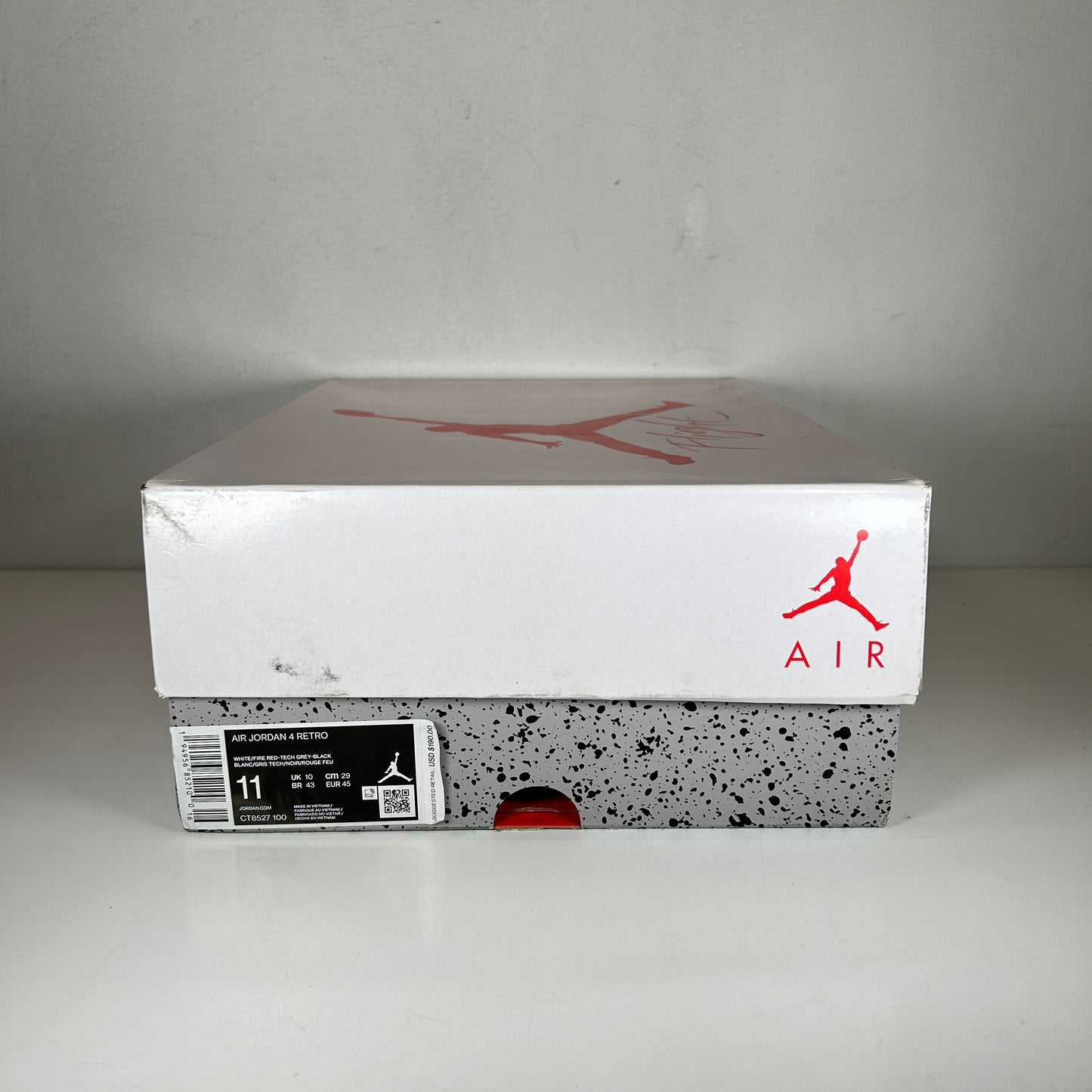 CT8527 100 Jordan 4 Retro Blanco Oreo