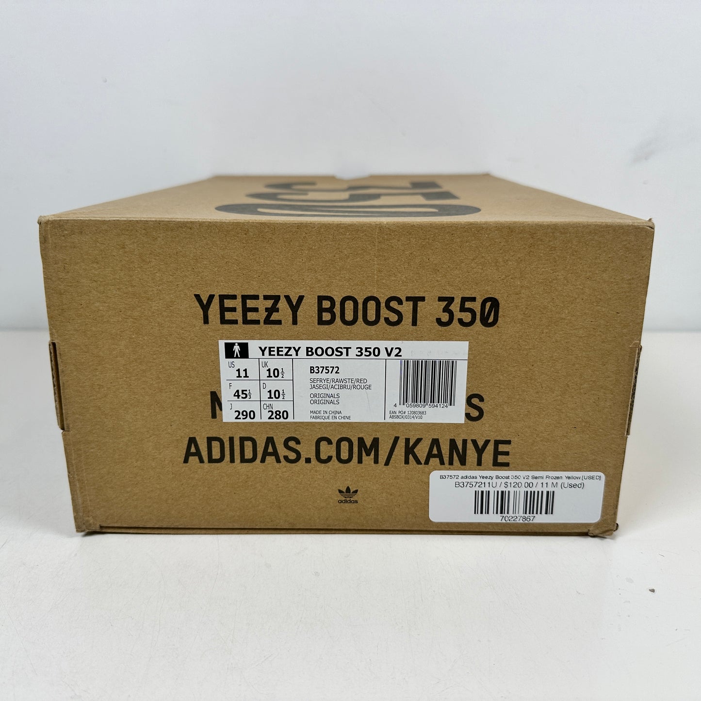 B37572 adidas Yeezy Boost 350 V2 Semi Congelado Amarillo