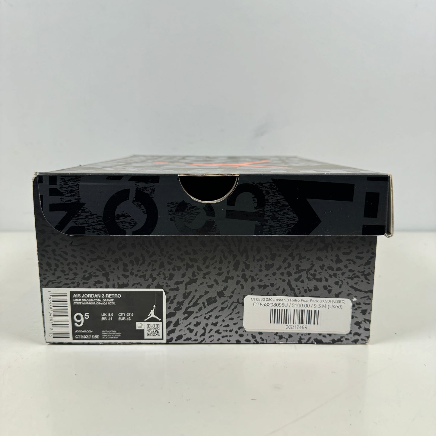 CT8532 080 Jordan 3 Retro Paquete de miedo (2023)