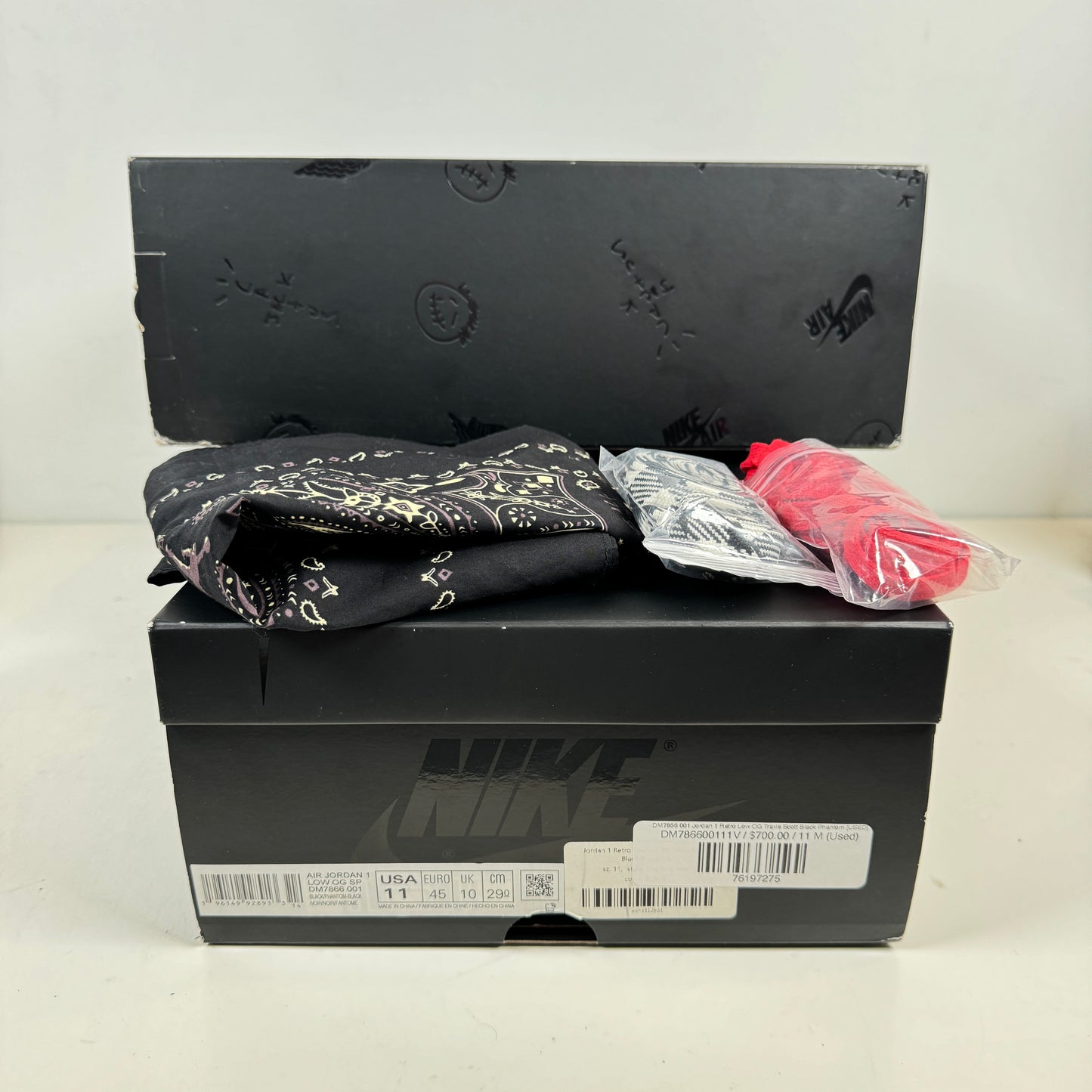 DM7866 001 Jordan 1 Retro Low OG Travis Scott Negro Fantasma