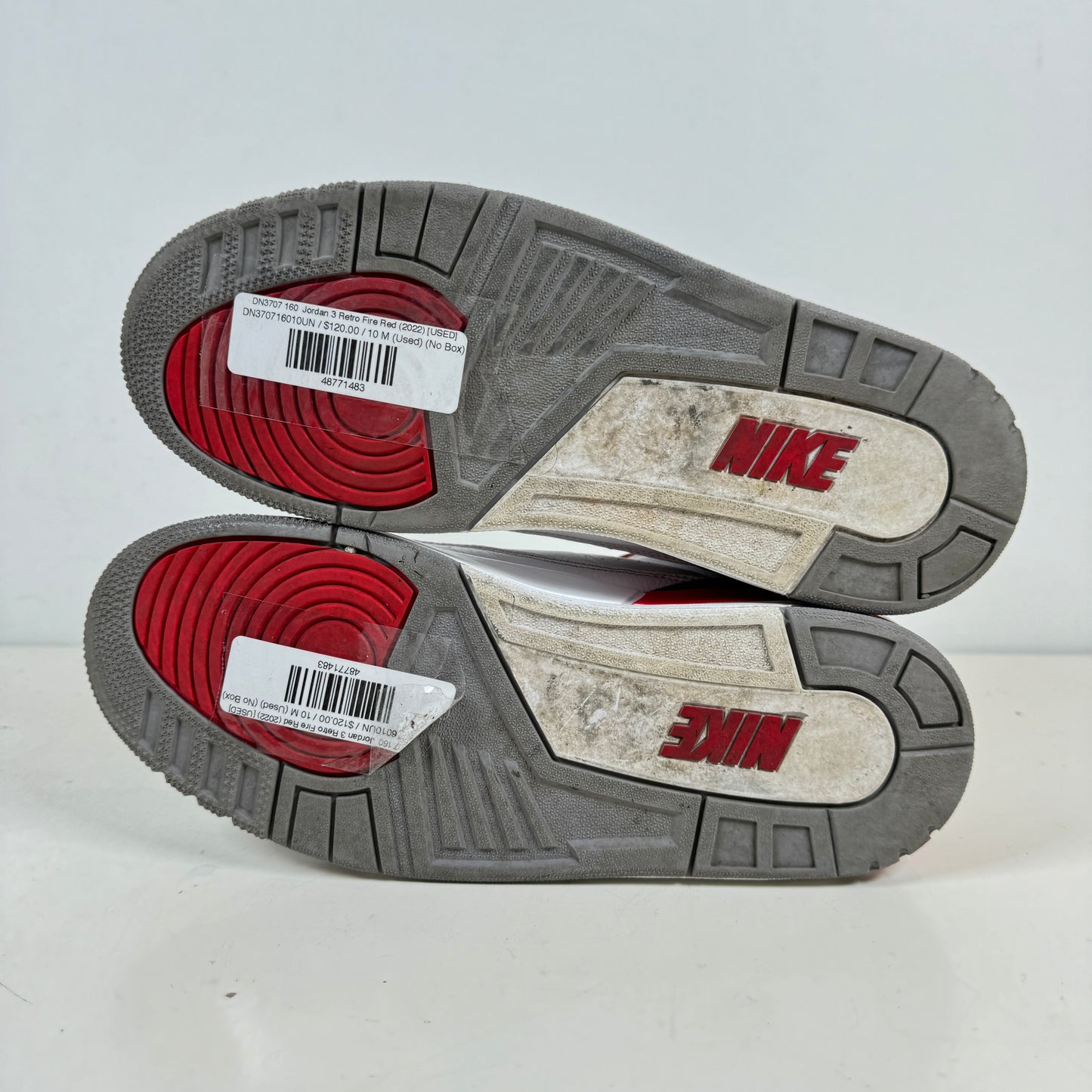 DN3707 160 Jordan 3 Retro Rojo fuego (2022)
