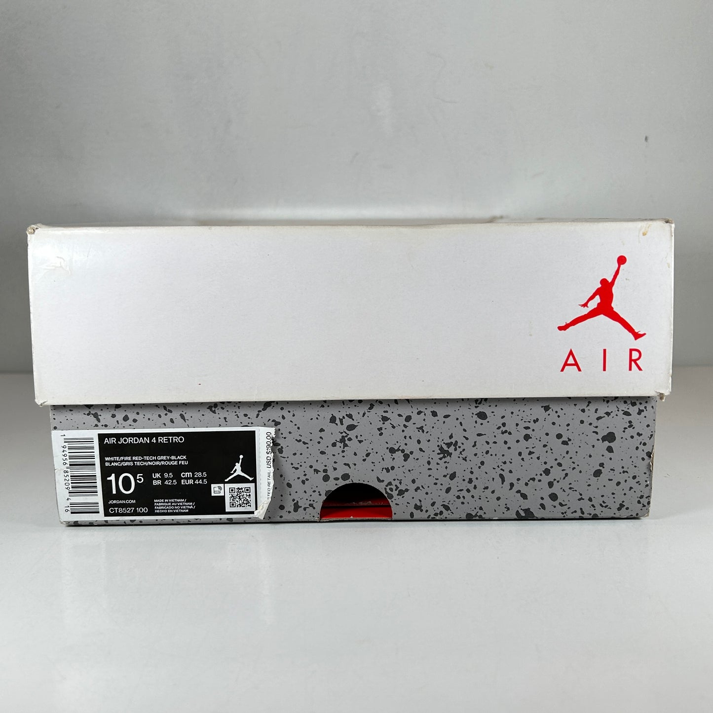 CT8527 100 Jordan 4 Retro Blanco Oreo