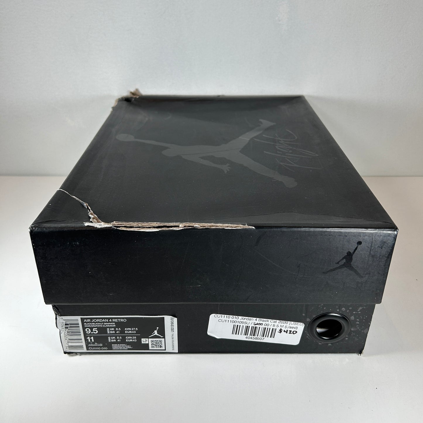 CU1110 010 Jordan 4 Gato Negro 2020