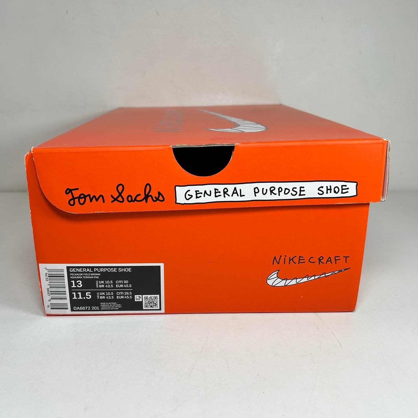 DA6672 201 NikeCraft Zapato de uso general Tom Sachs Field Marrón