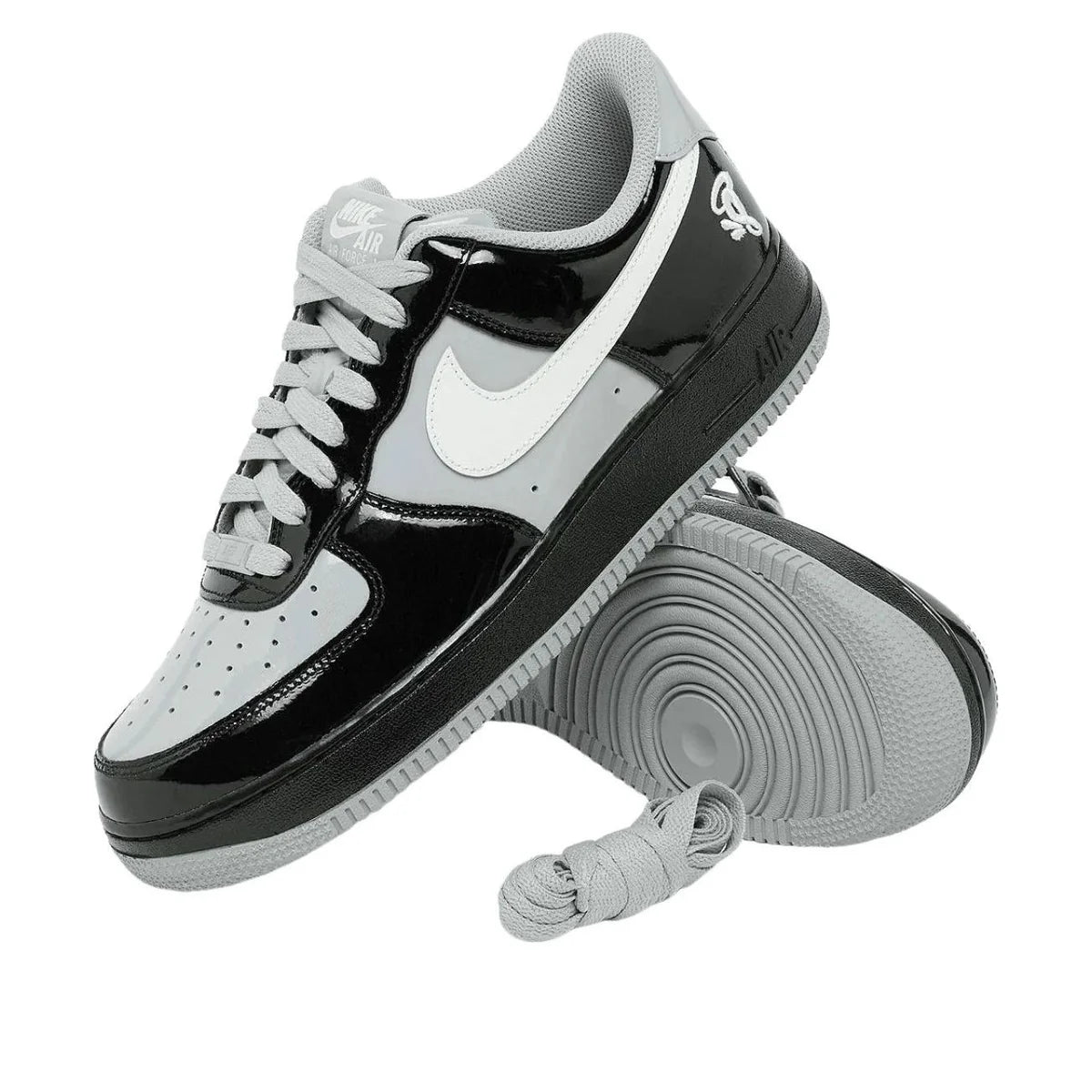 IO9974 010 Nike Air Force 1 Low Syna Central Cee Black White Smoke Grey