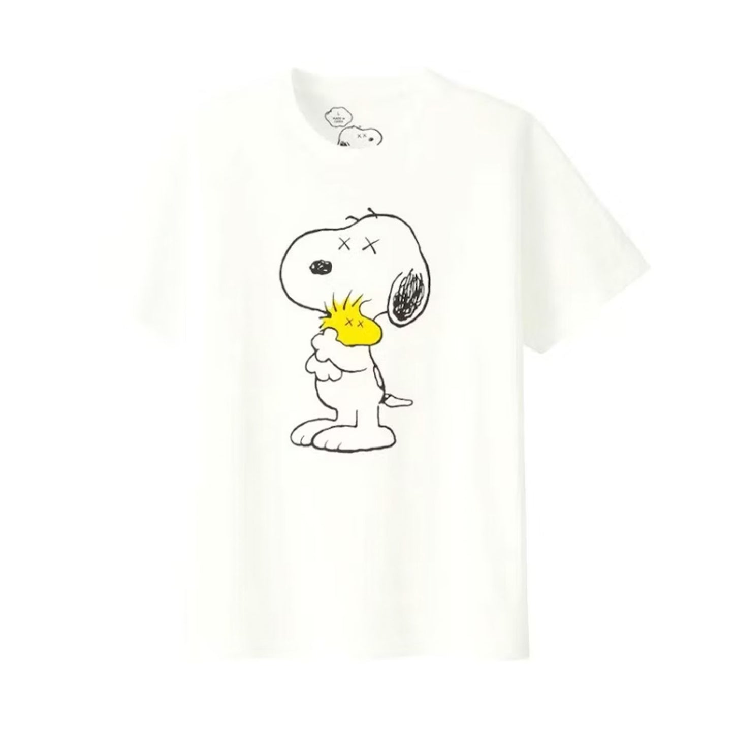 KAWS x Uniqlo x Peanuts Snoopy & Woodstock Tee White