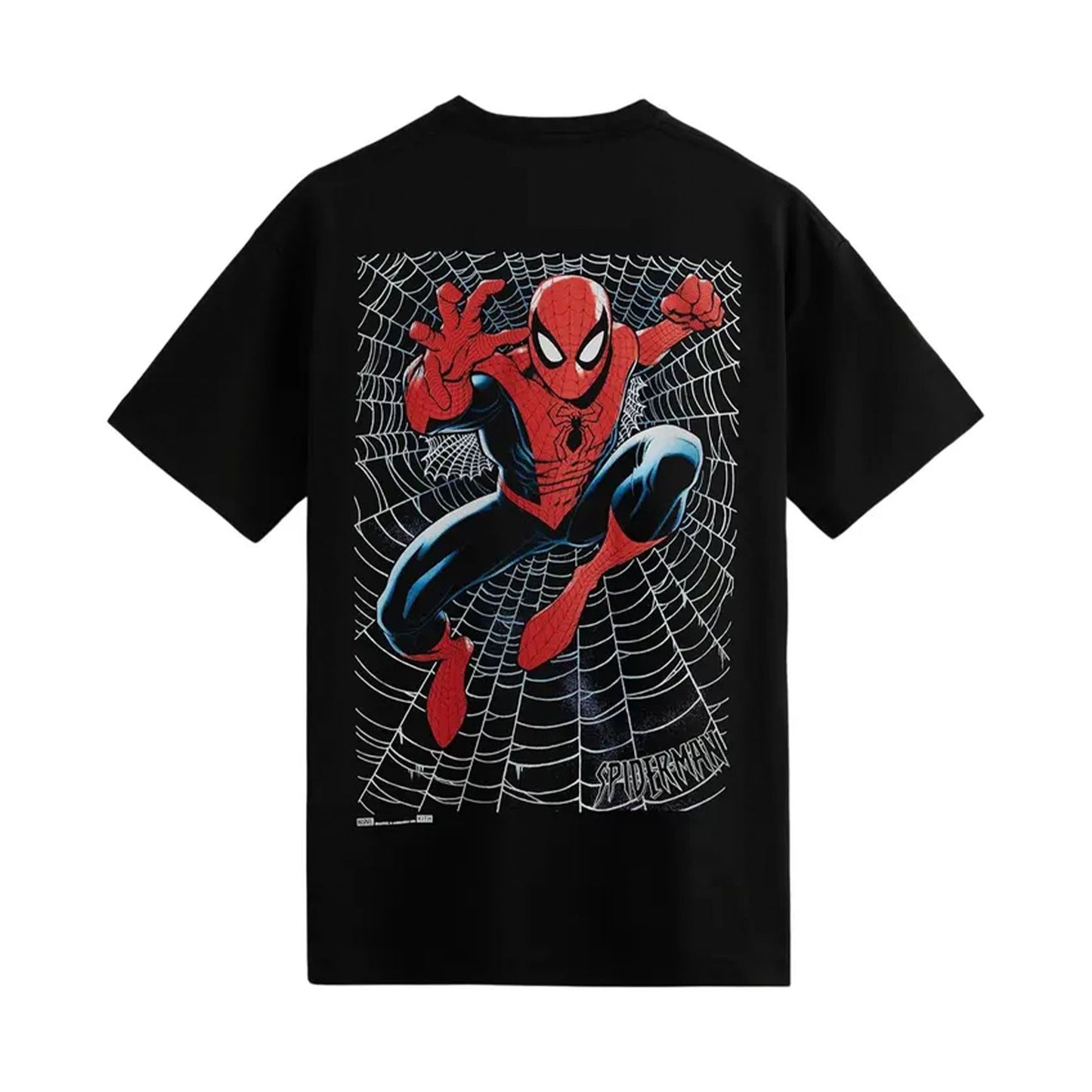 Kith Marvel Spider-Man Web Logo Tee Black