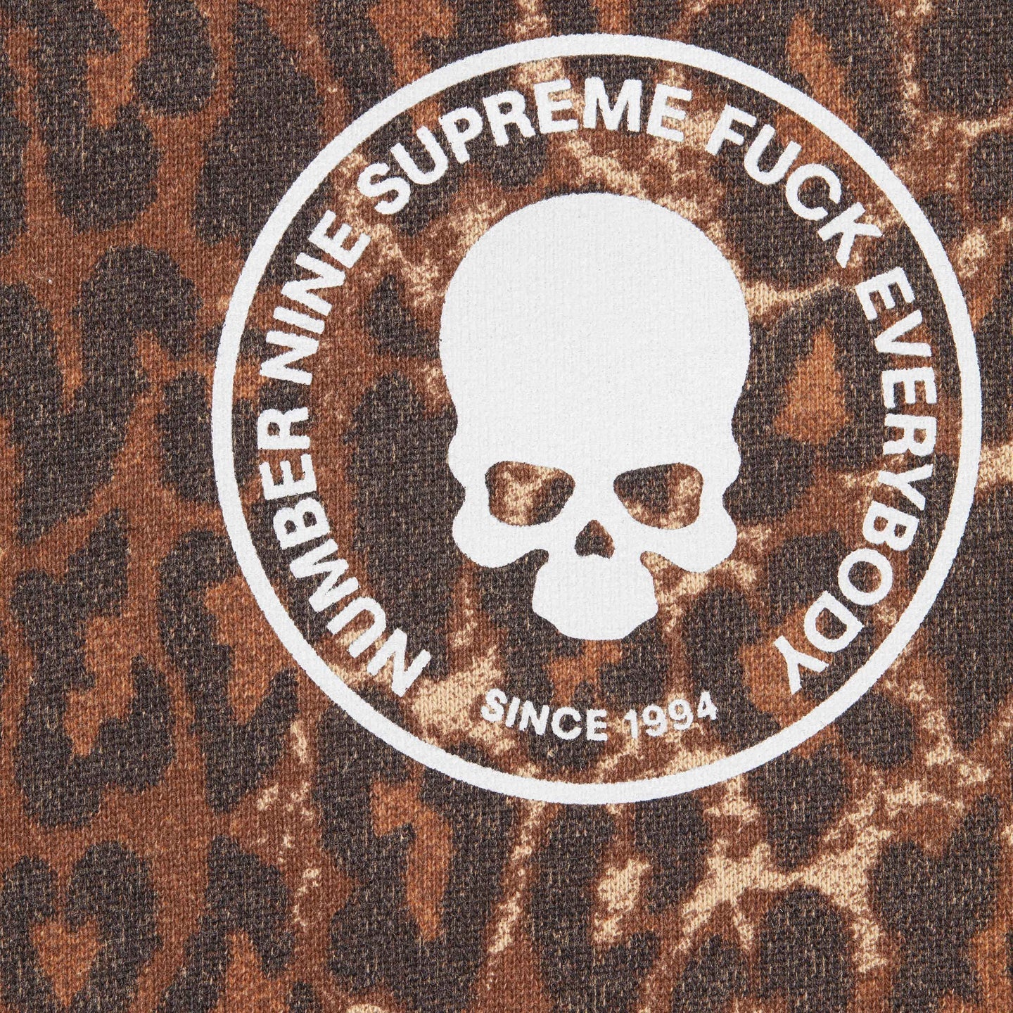 Supreme Number (N)ine Hooded Sweatshirt Leopard