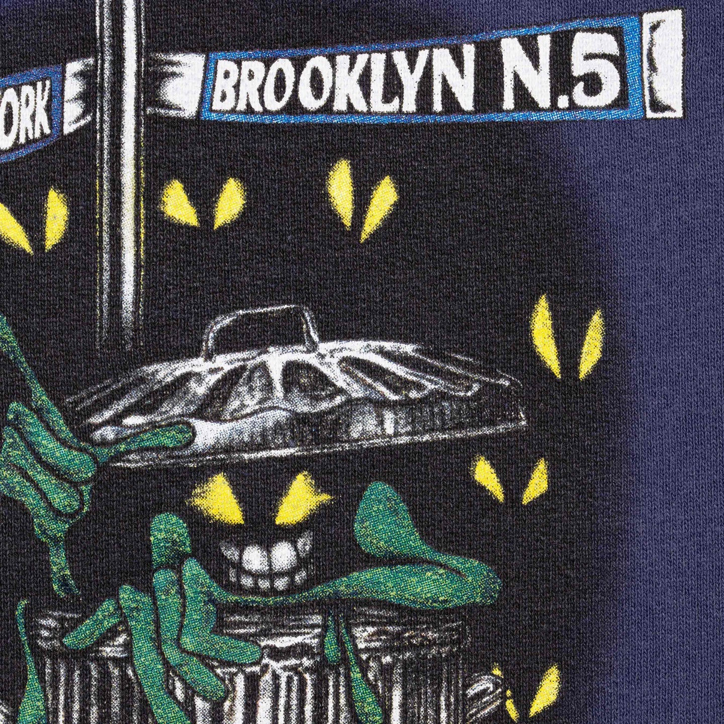 Supreme DSNY Zip Up Hooded Sweatshirt Washed Navy