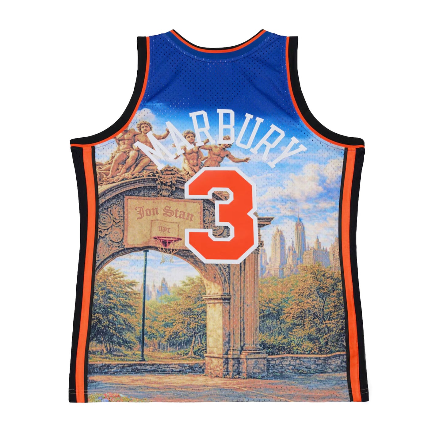 Stephon Marbury New York Knicks M&N x Jon Stan Blue Swingman Jersey