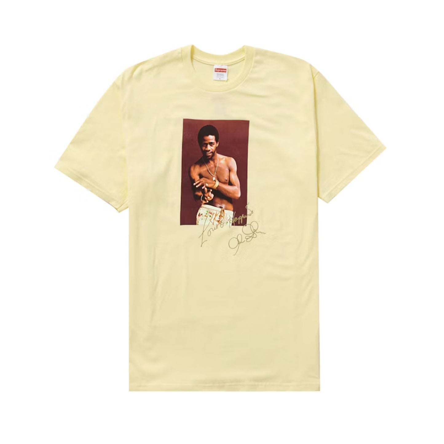 Supreme Al Green Tee Pale Yellow