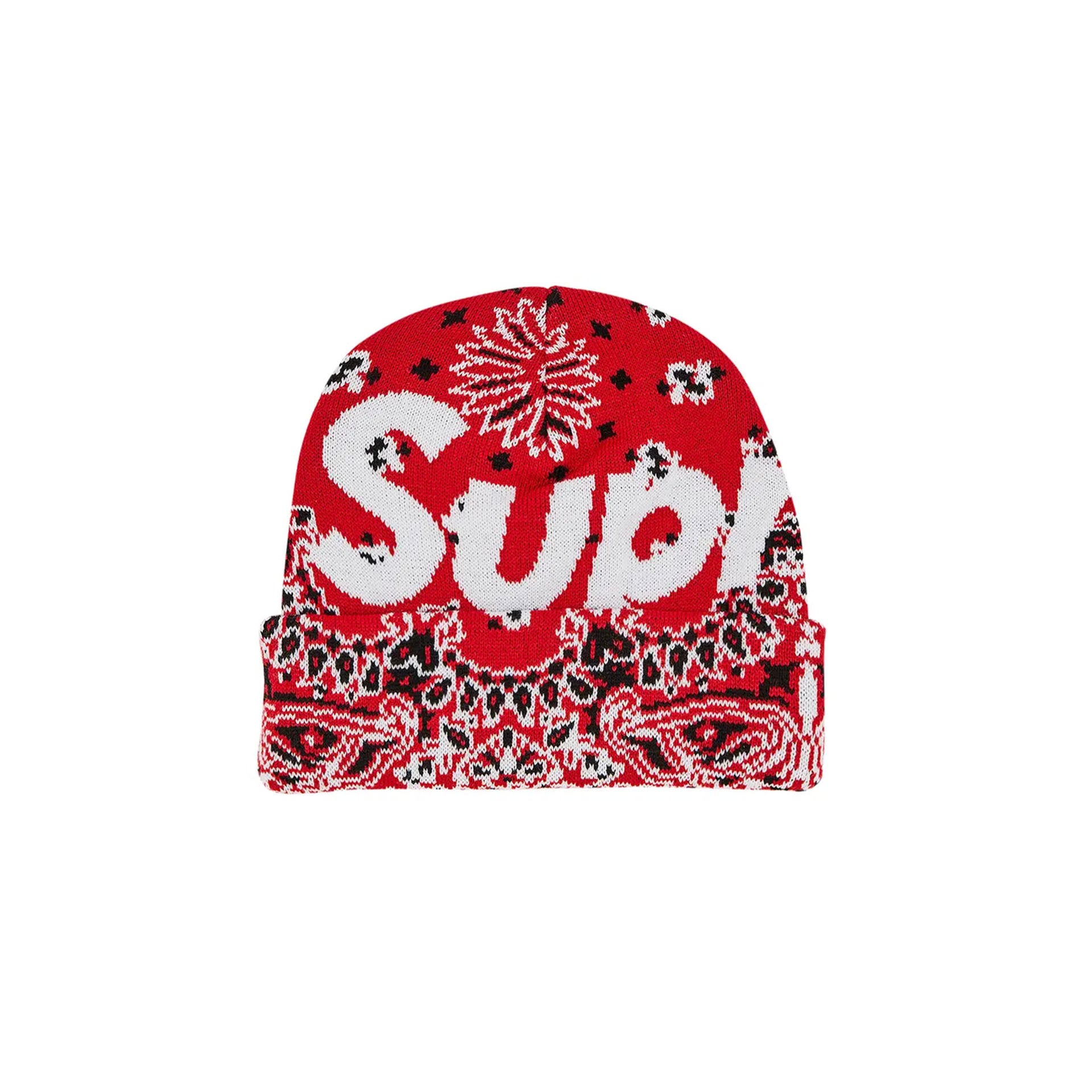 Supreme Bandana Big Logo Beanie Red [USED] – DISTRICT ONE NY