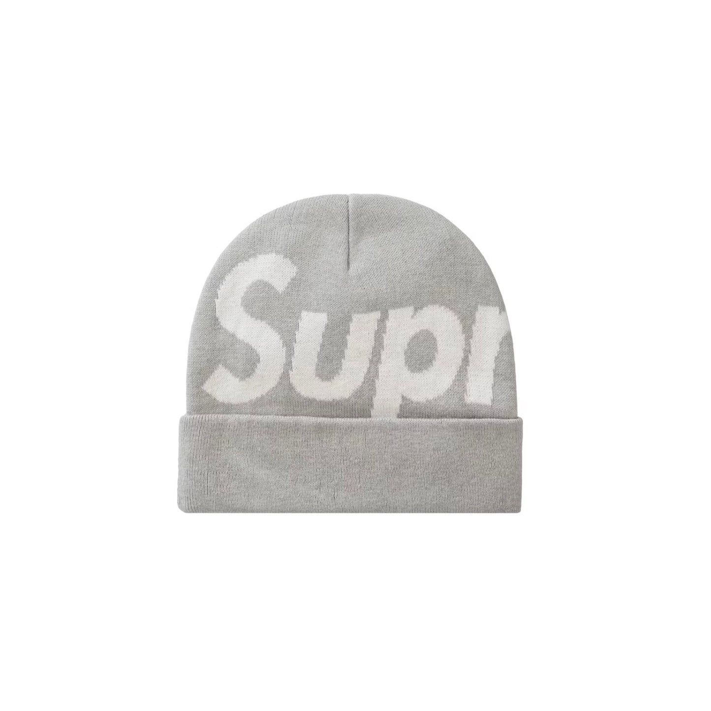 Supreme Big Logo Beanie (FW23) Grey
