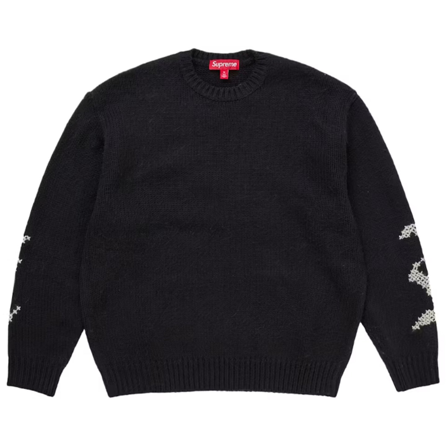Supreme Cross Stitch Logo Sweater Black