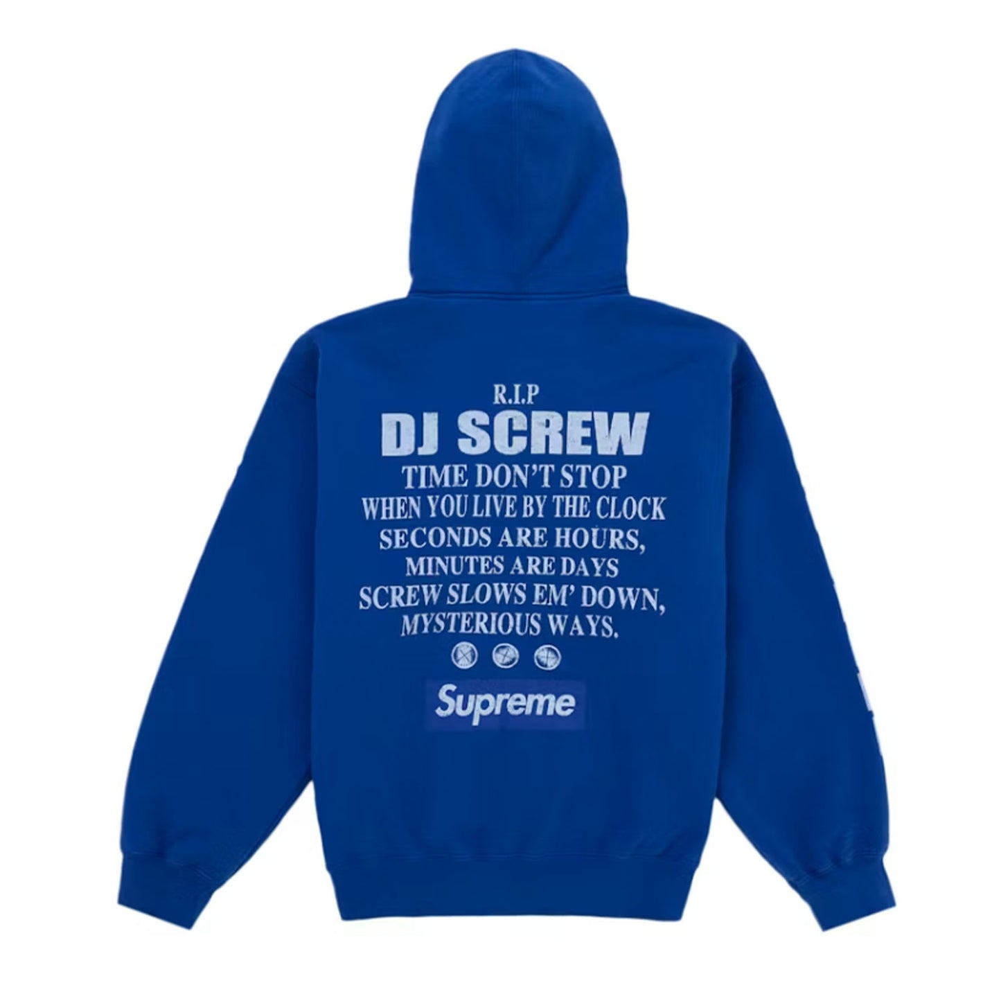 Supreme DJ Screw Zip Up Hooded Sweatshirt Blue