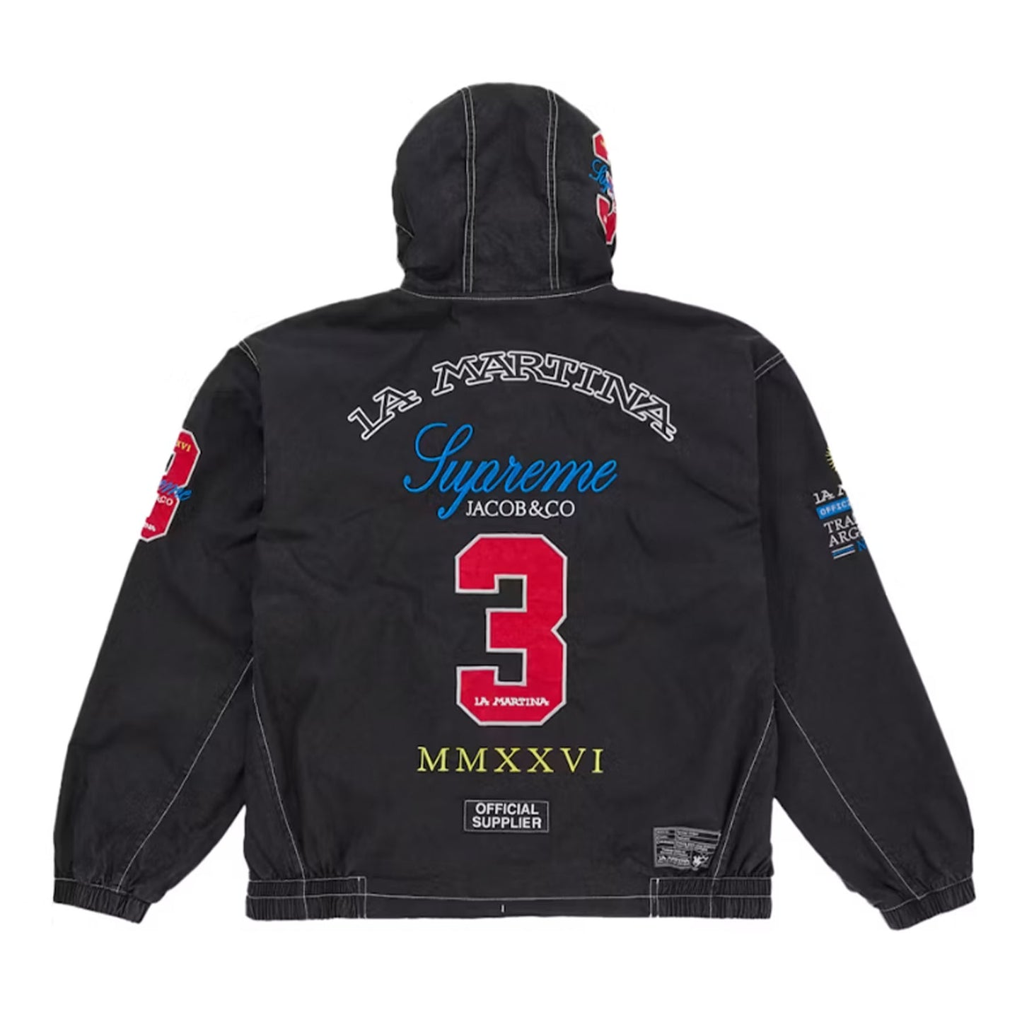 Supreme La Martina Lightweight Hooded Jacket Black