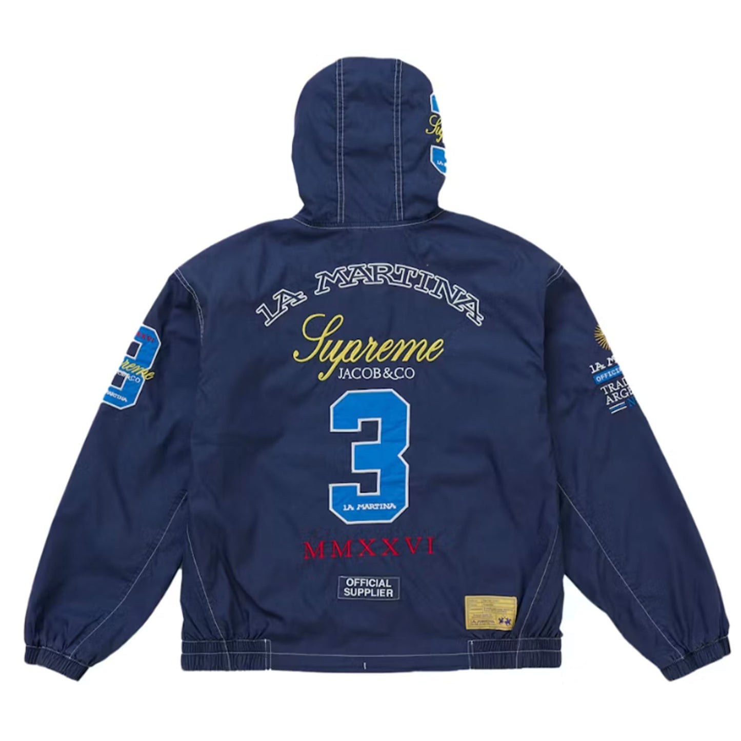 Supreme La Martina Lightweight Hooded Jacket Blue