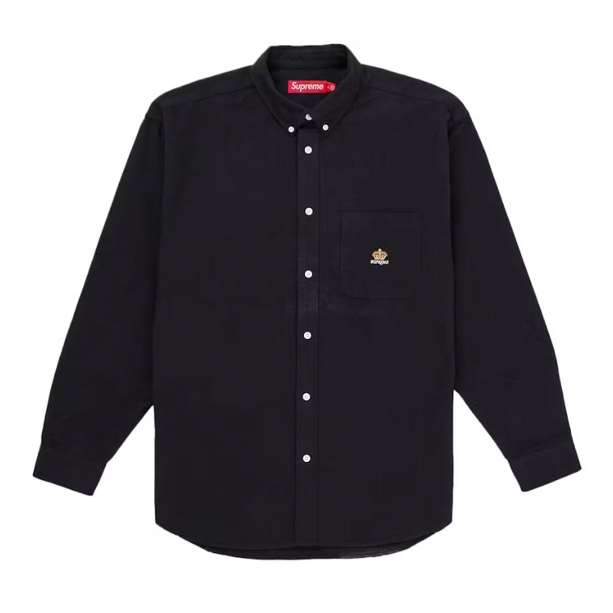 Supreme Loose Fit Flannel Oxford Shirt (FW26) Black