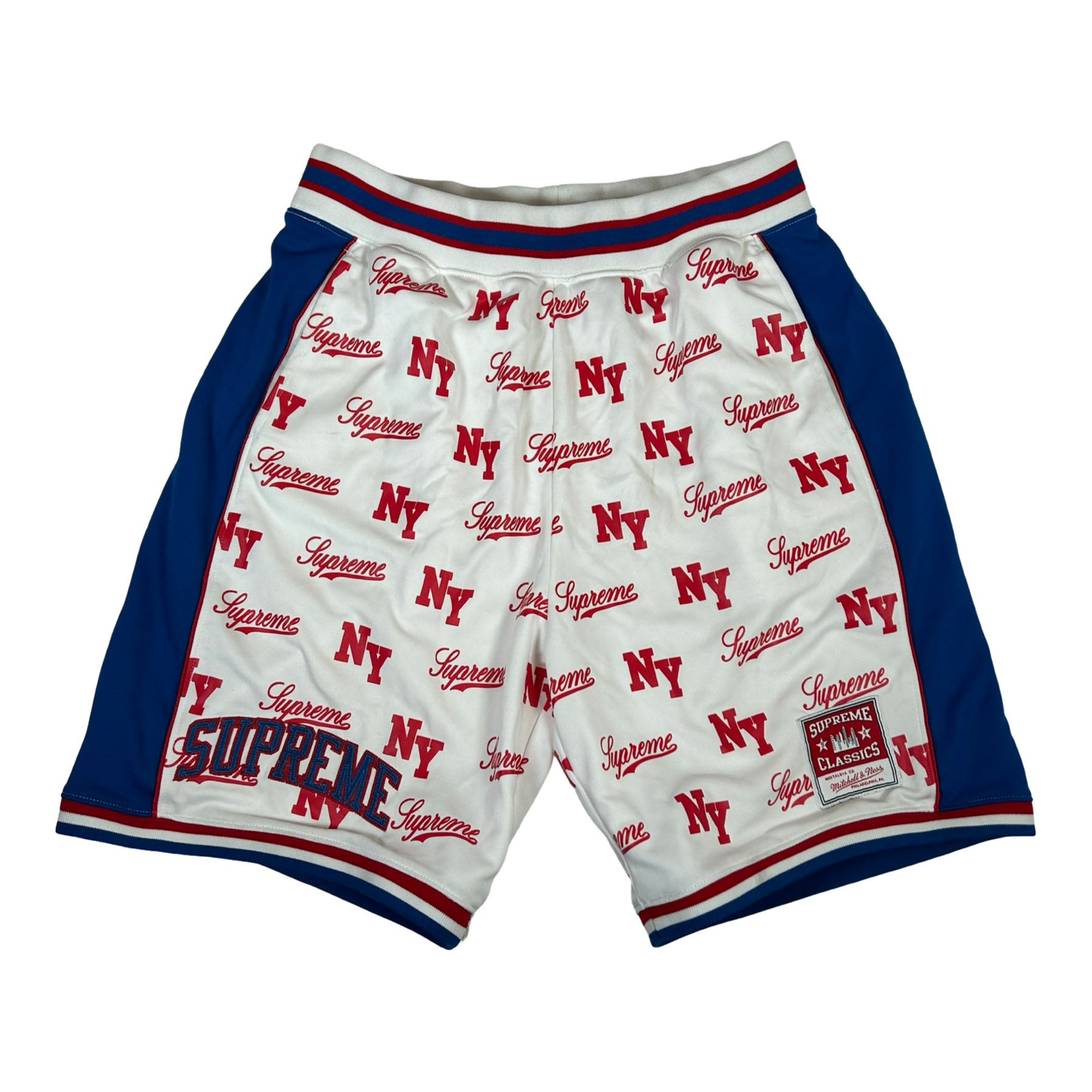 Supreme Mitchell & Ness Monogram Basketball Short White [USED] - S