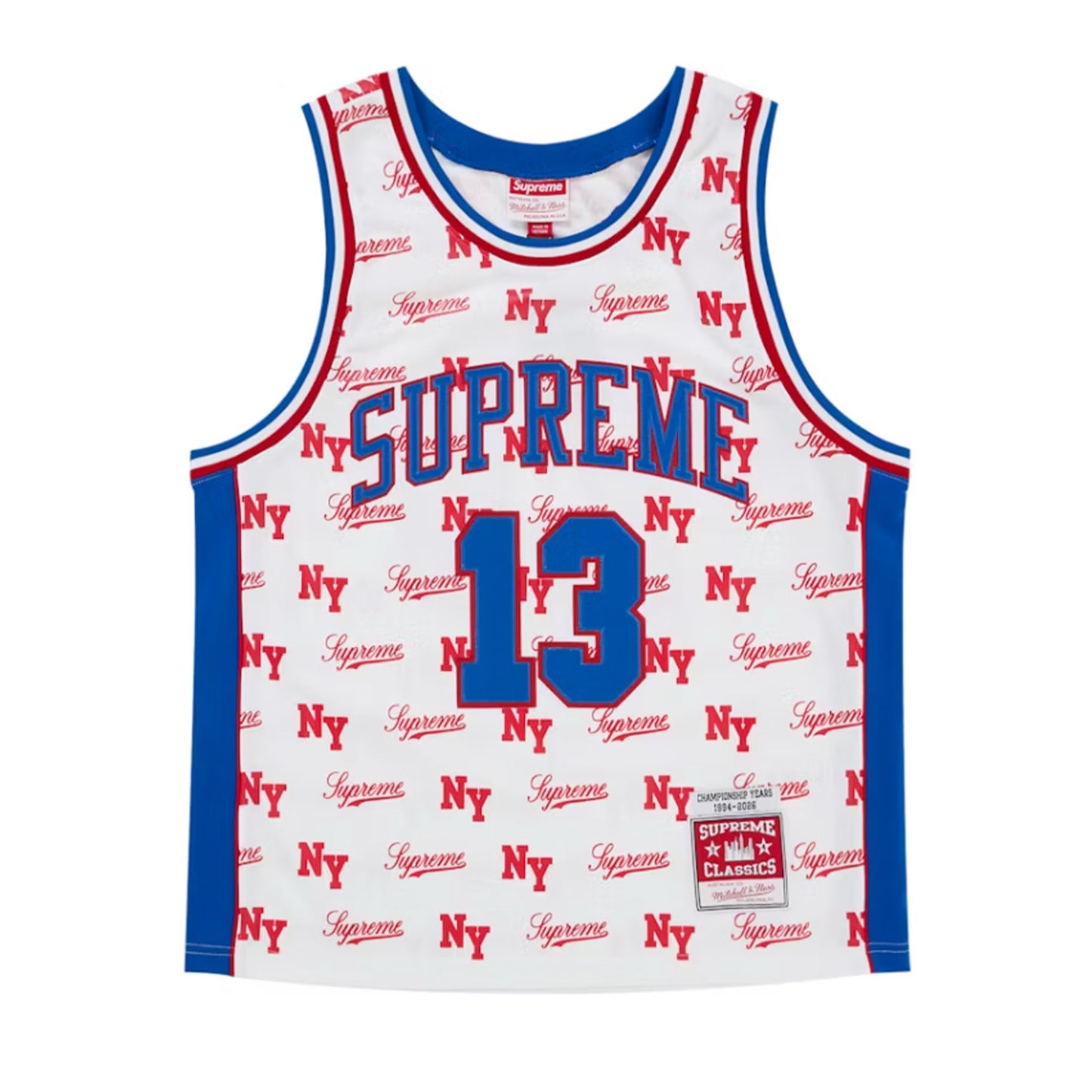 Supreme Mitchell & Ness Monogram Basketball Jersey White