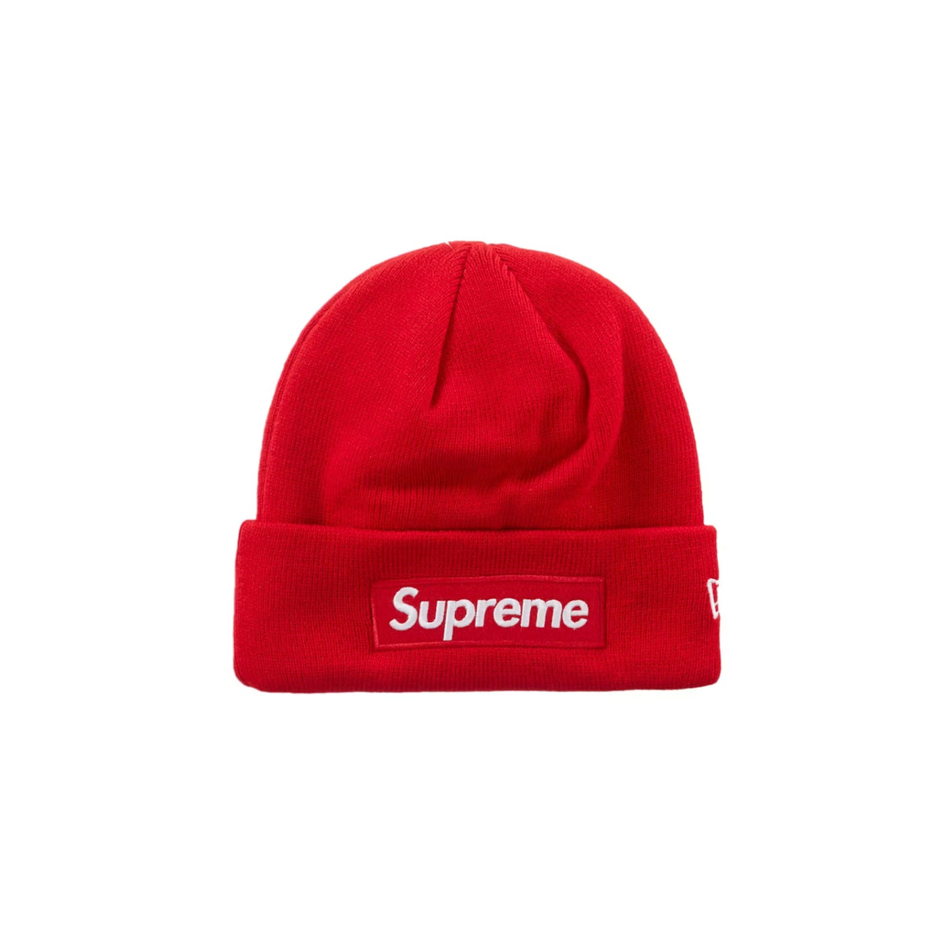 Supreme New Era Box Logo Beanie (FW23) Red – DISTRICT ONE NY