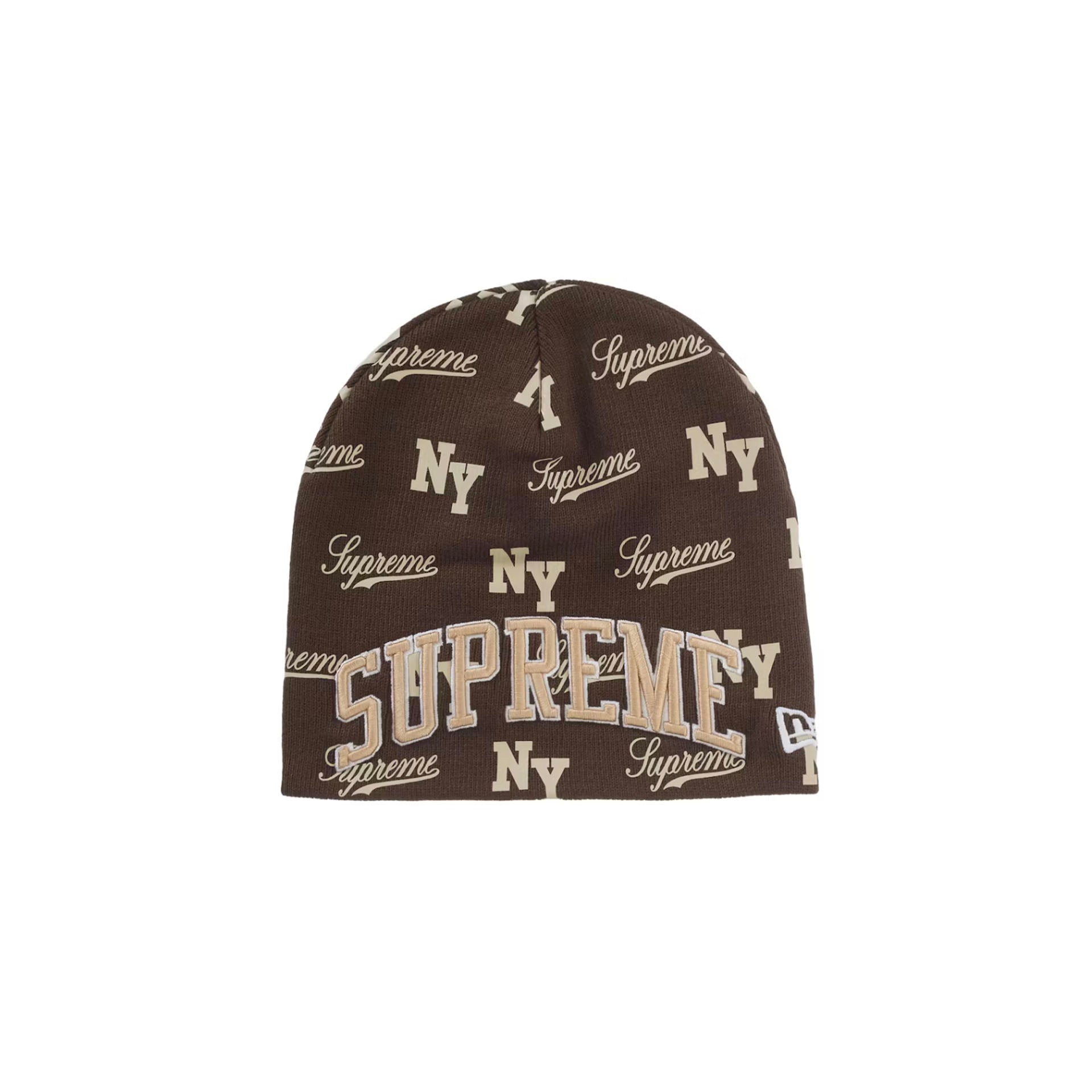 Supreme New Era Monogram Beanie Brown – DISTRICT ONE NY