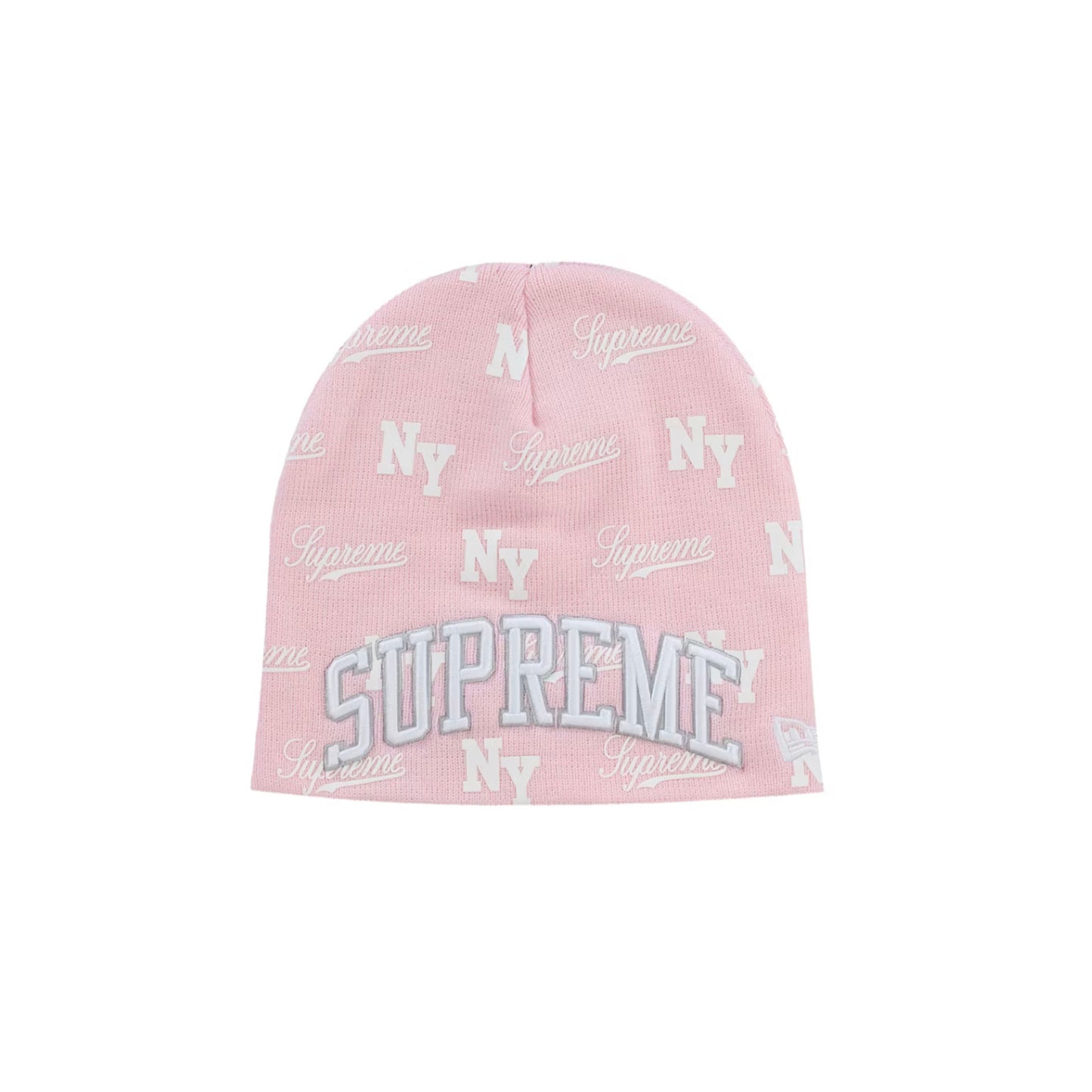 Supreme New Era Monogram Beanie Pink