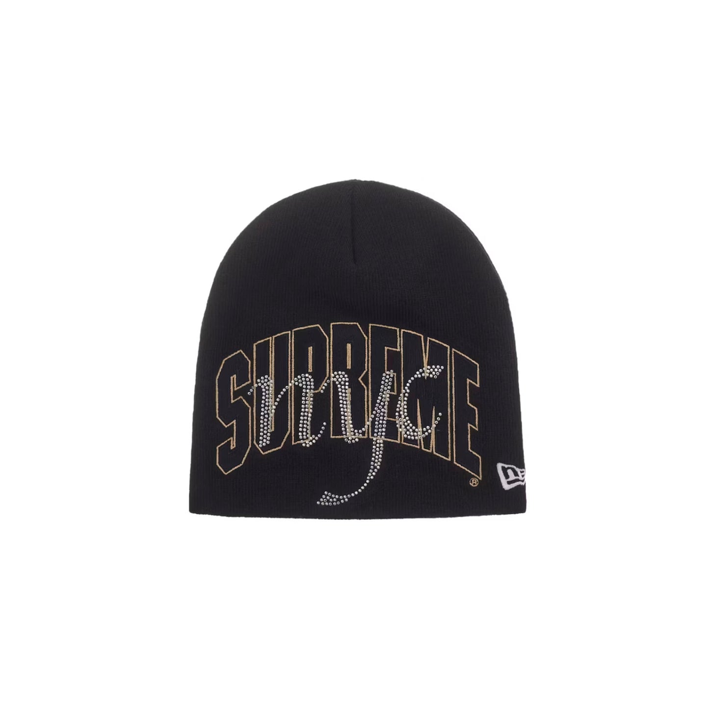 Supreme New Era Rhinestone Beanie Black