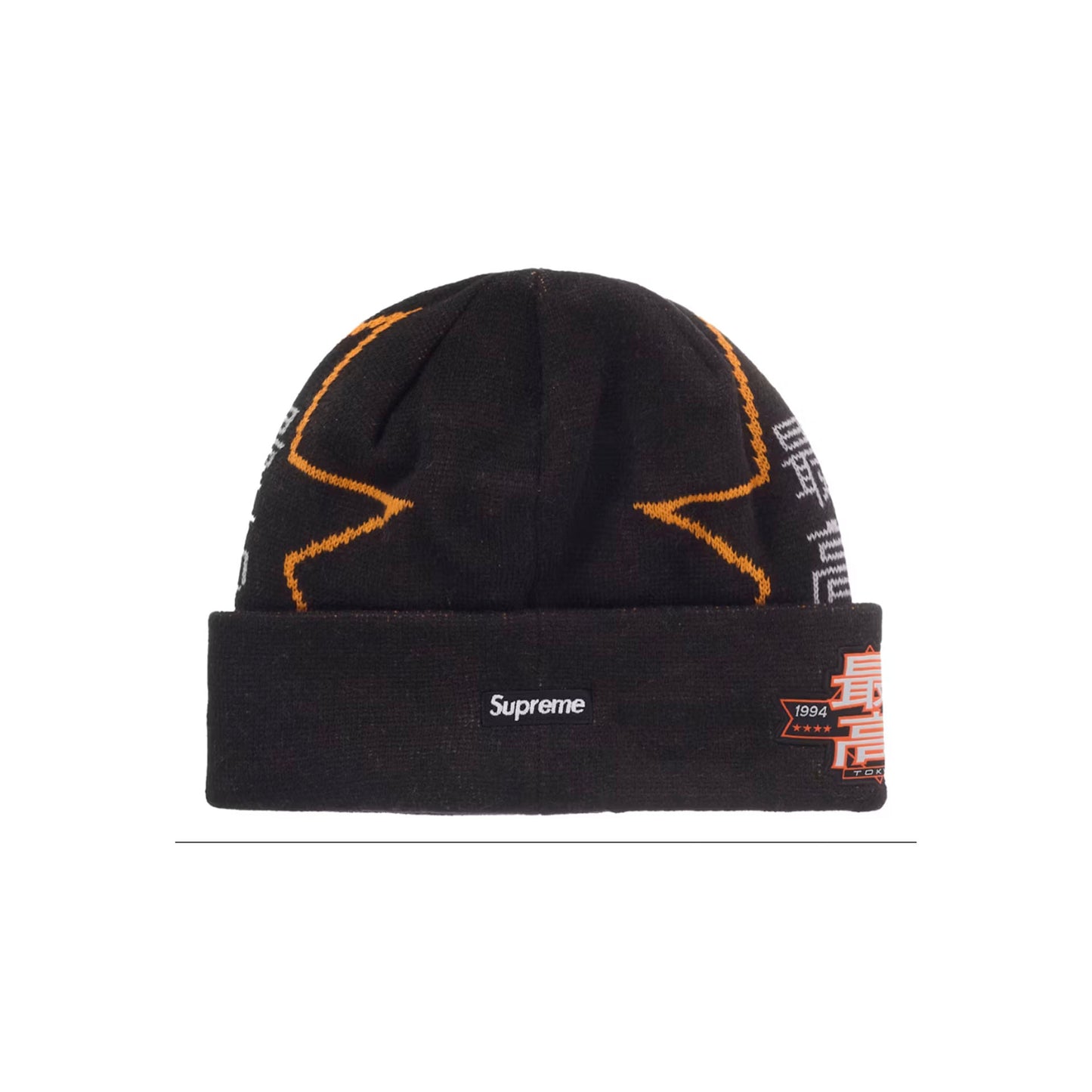 Supreme New Era Stars Beanie Black
