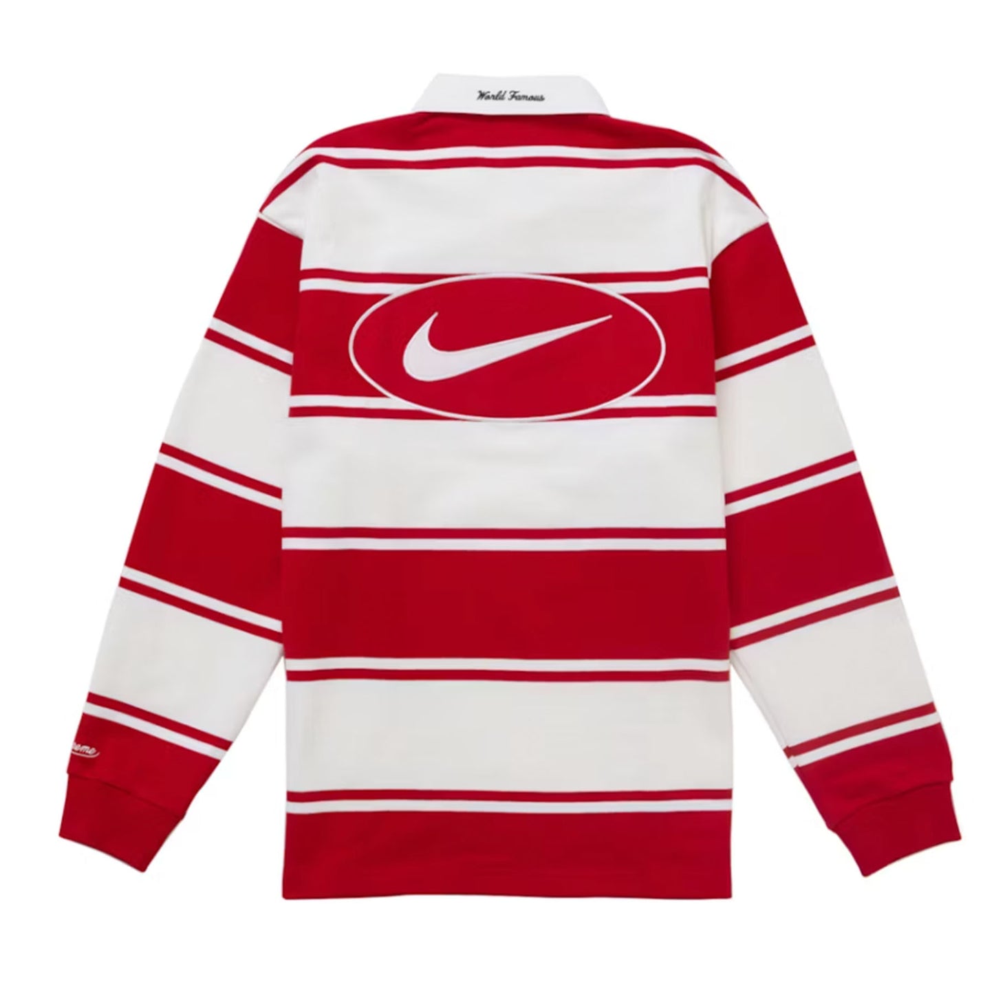 Supreme Nike Stripe Rugby Red
