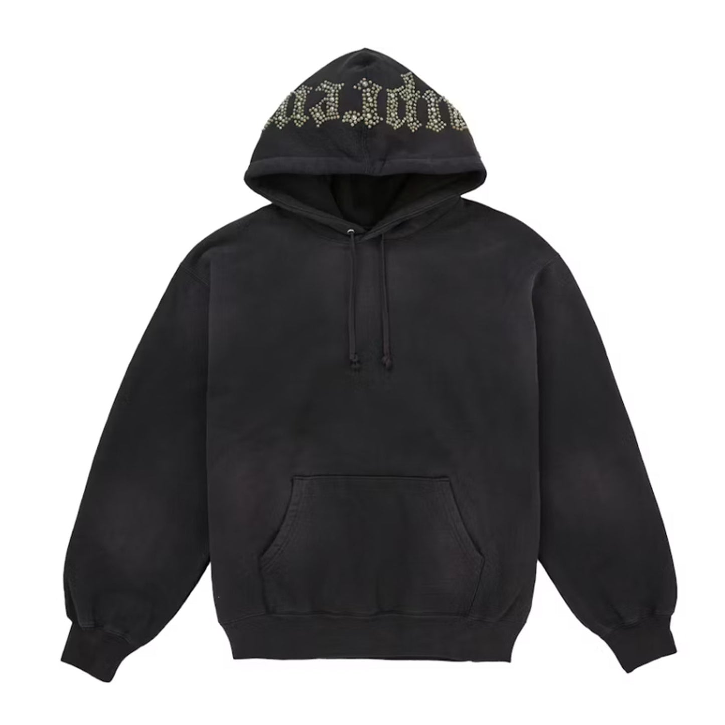 Supreme Overdyed Studded Hooded Sweatshirt Black