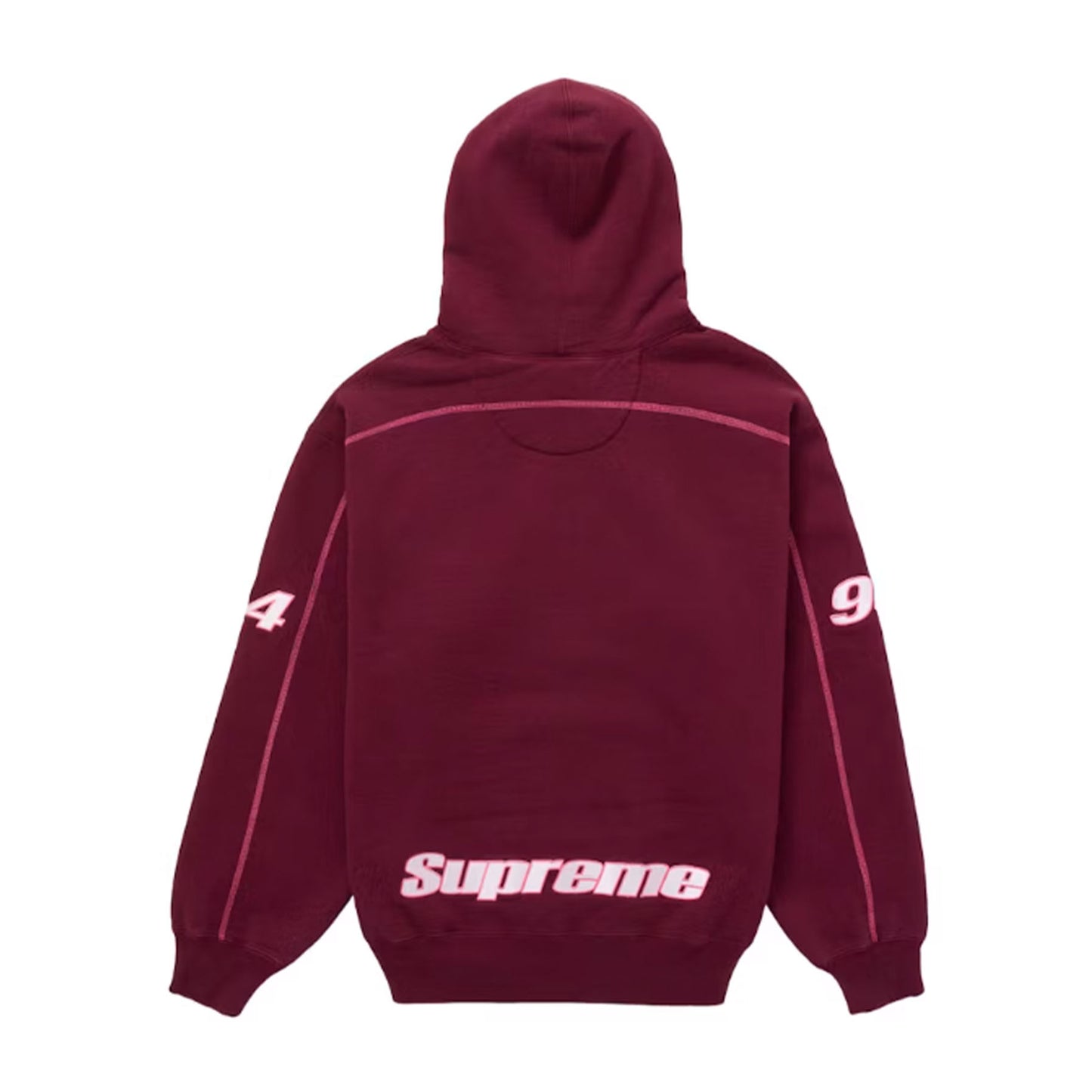 Supreme Overlock Hooded Sweatshirt Burgundy