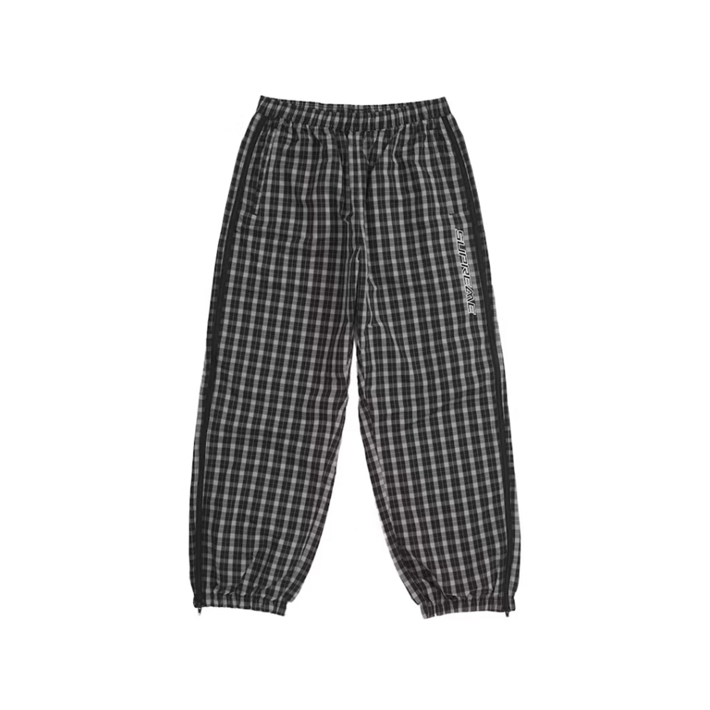 Supreme Plaid Warm Up Pant Black