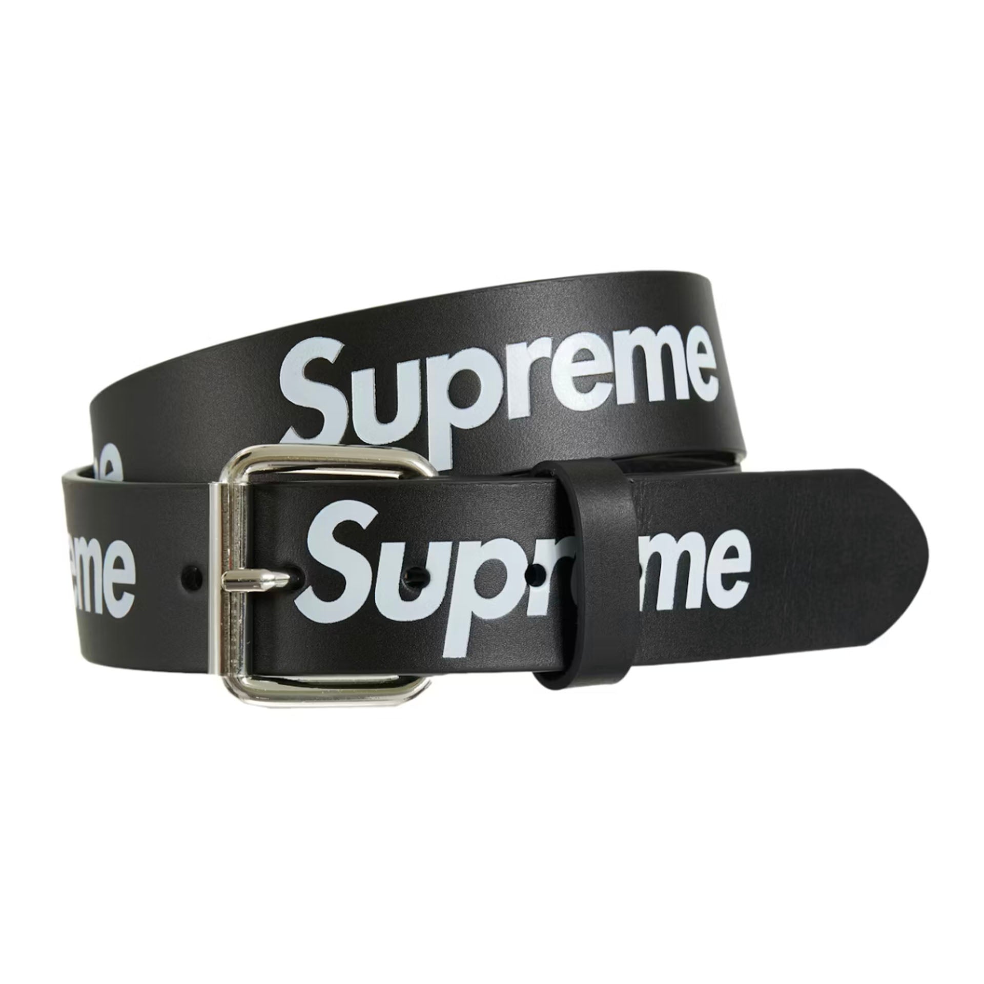Supreme Repeat Leather Belt Black – DISTRICT ONE NY