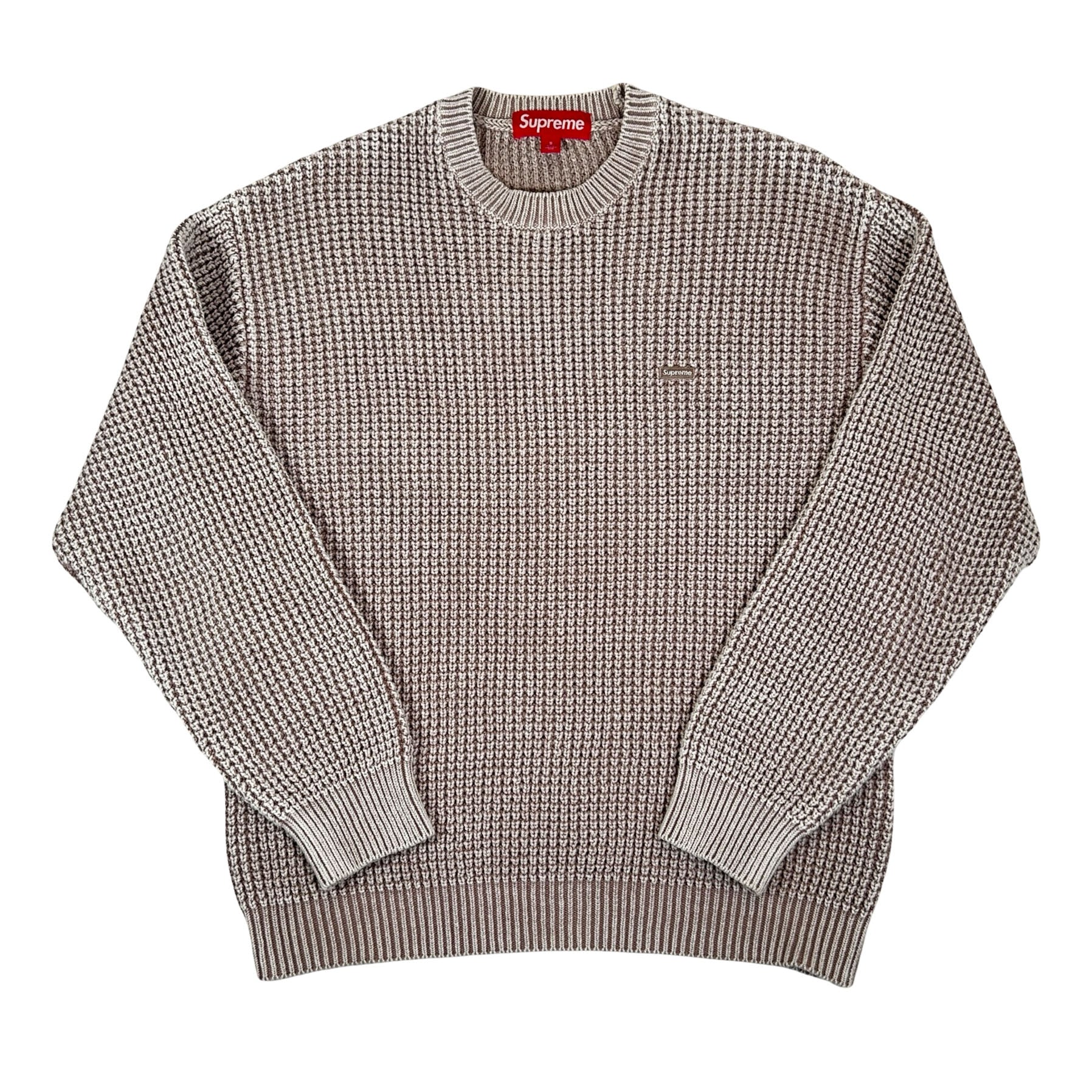 Supreme Waffle Small Box Sweater Stone [USED] - S (Used