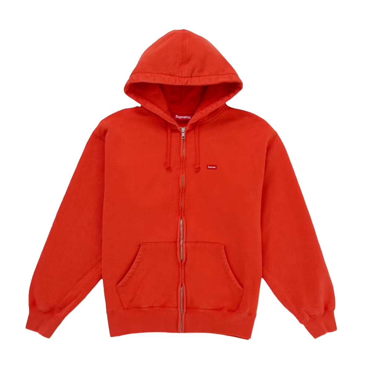 Supreme Small Box Zip Up Hooded Sweatshirt (FW26) Orange