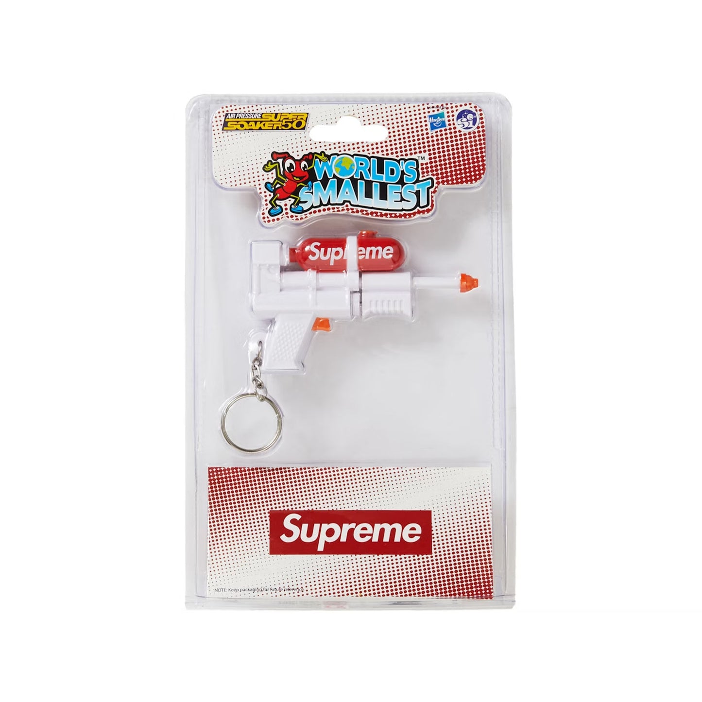 Supreme Super Soaker 50 Water Blaster Keychain White