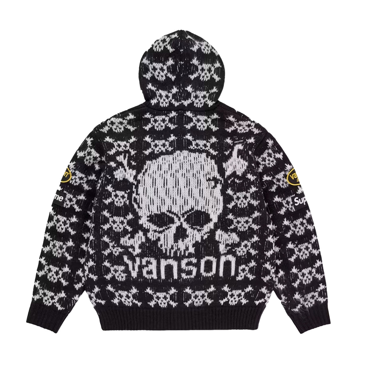 Supreme Vanson Leathers Skull Zip Up Hooded Sweater