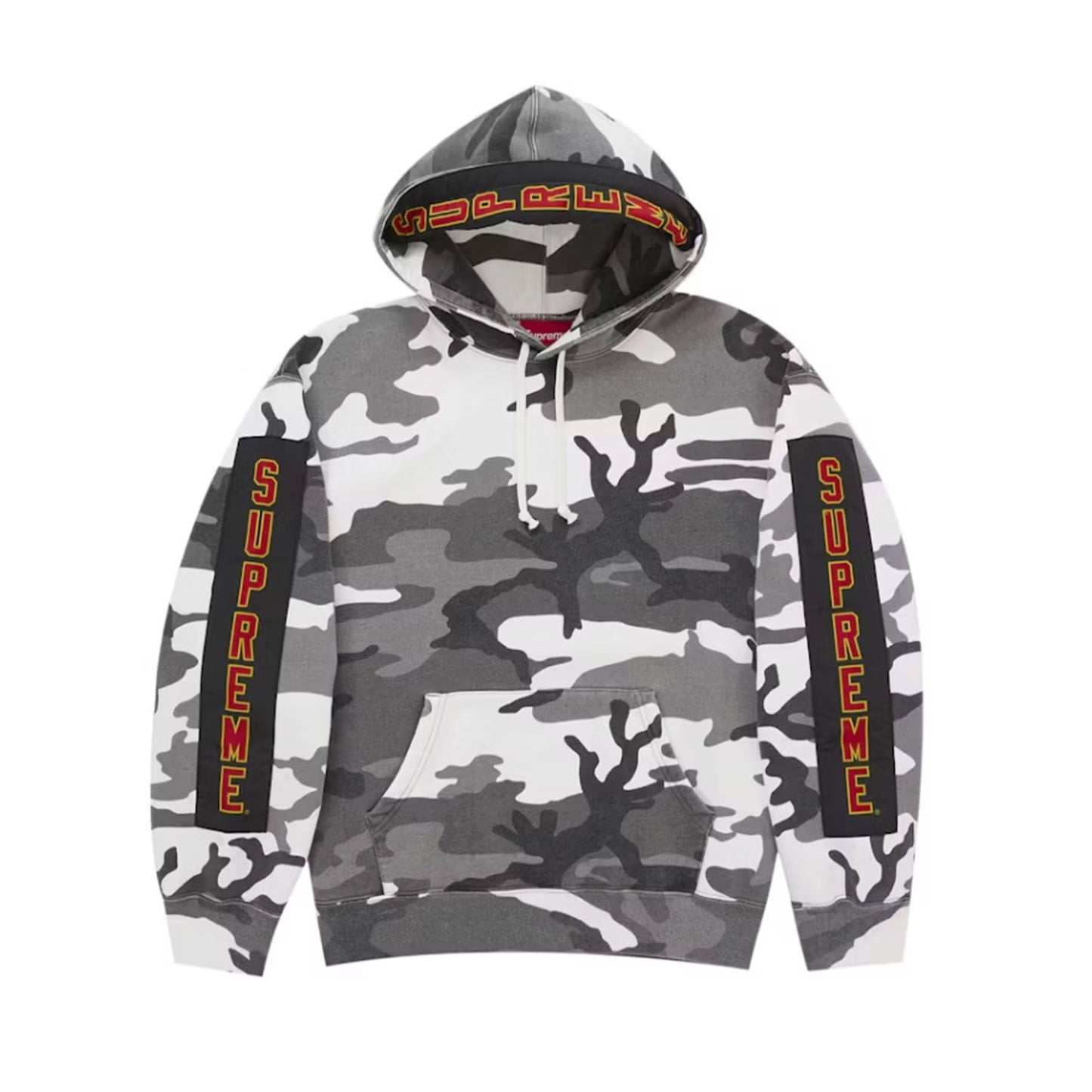 Supreme Woven Patches Hooded Sweatshirt Snow Camo