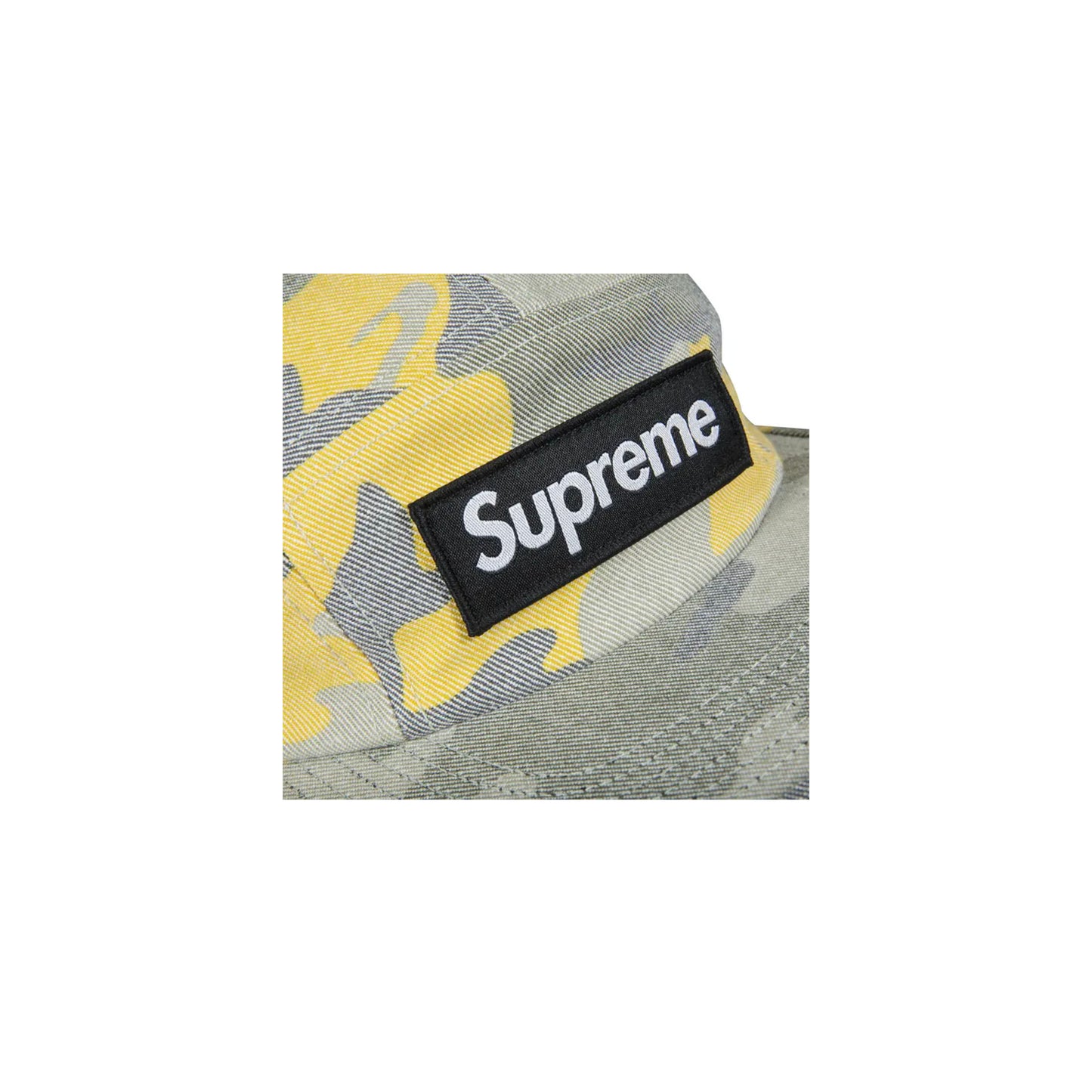 Supreme Washed Out Camo Camp Cap Yellow Camo