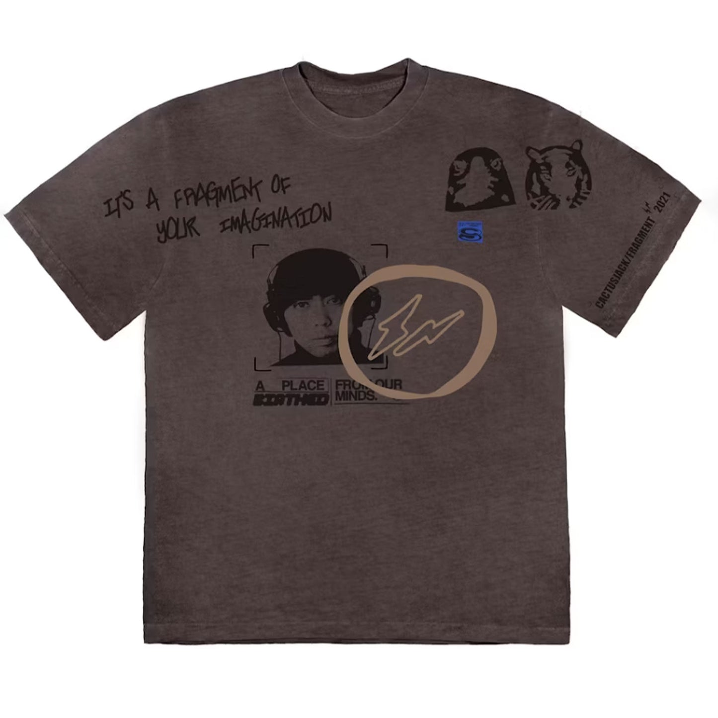 Travis Scott Cactus Jack For Fragment Hiroshi Tee Brown Pepper