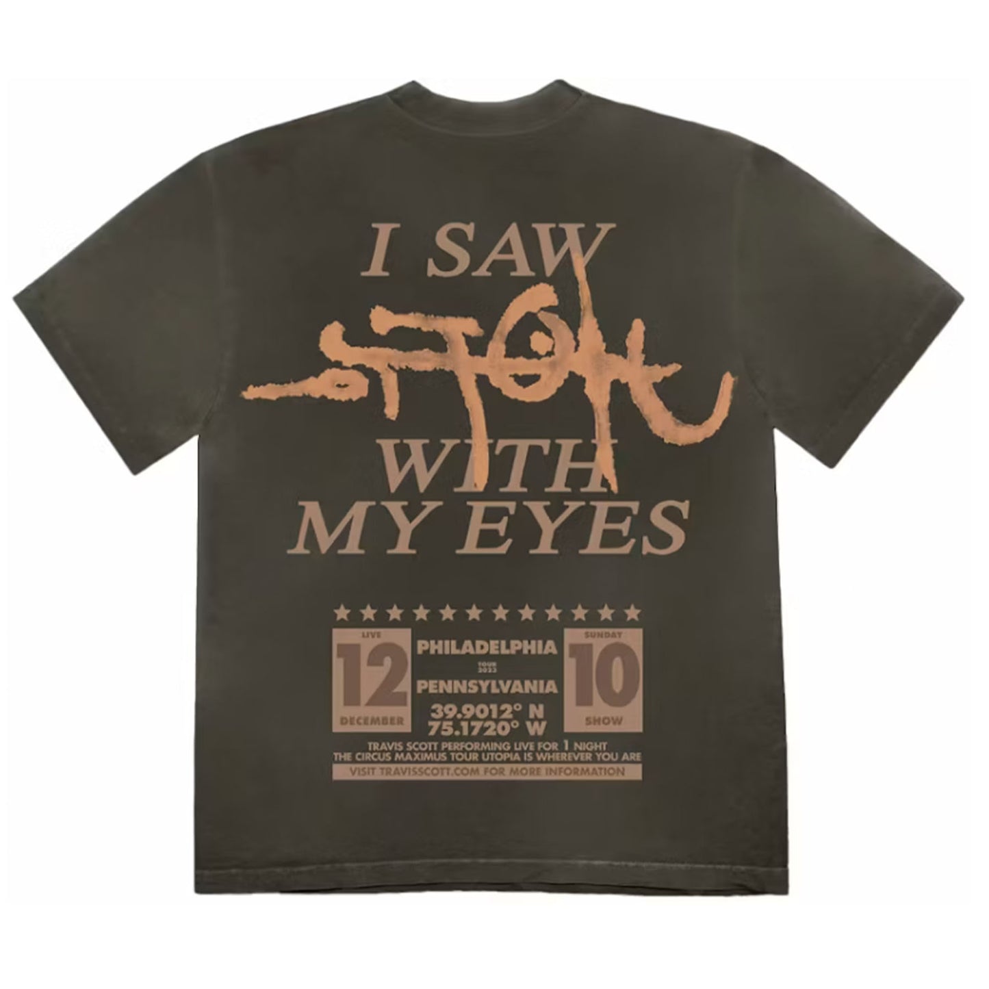 Travis Scott Utopia Is In Philadelphia Tee Multicolor