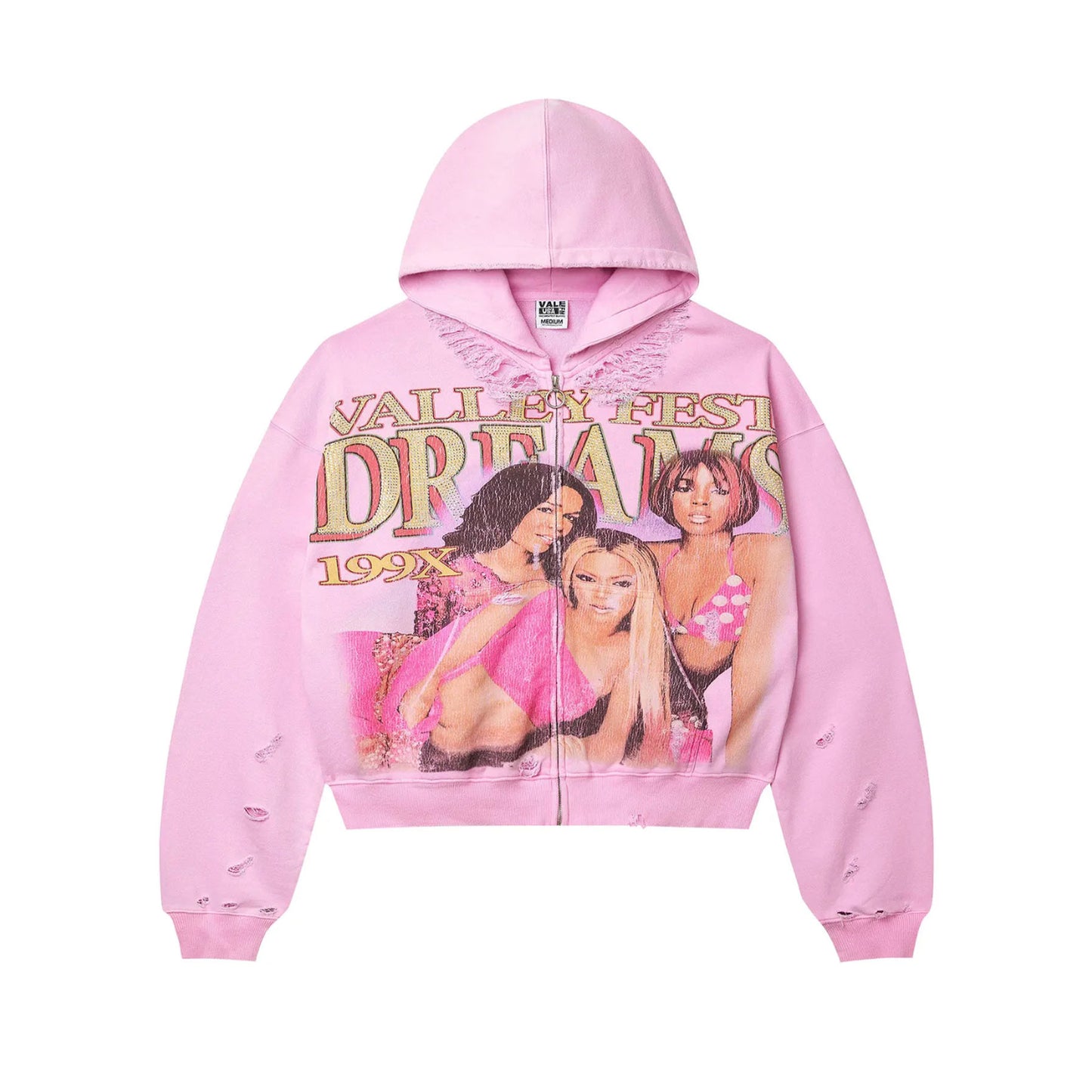 Vale Forever Dreams Zip Up Hoodie Pink
