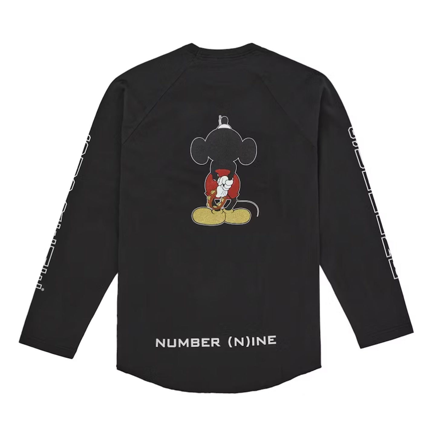 Supreme Number (N)ine Mickey Raglan L/S Top Black